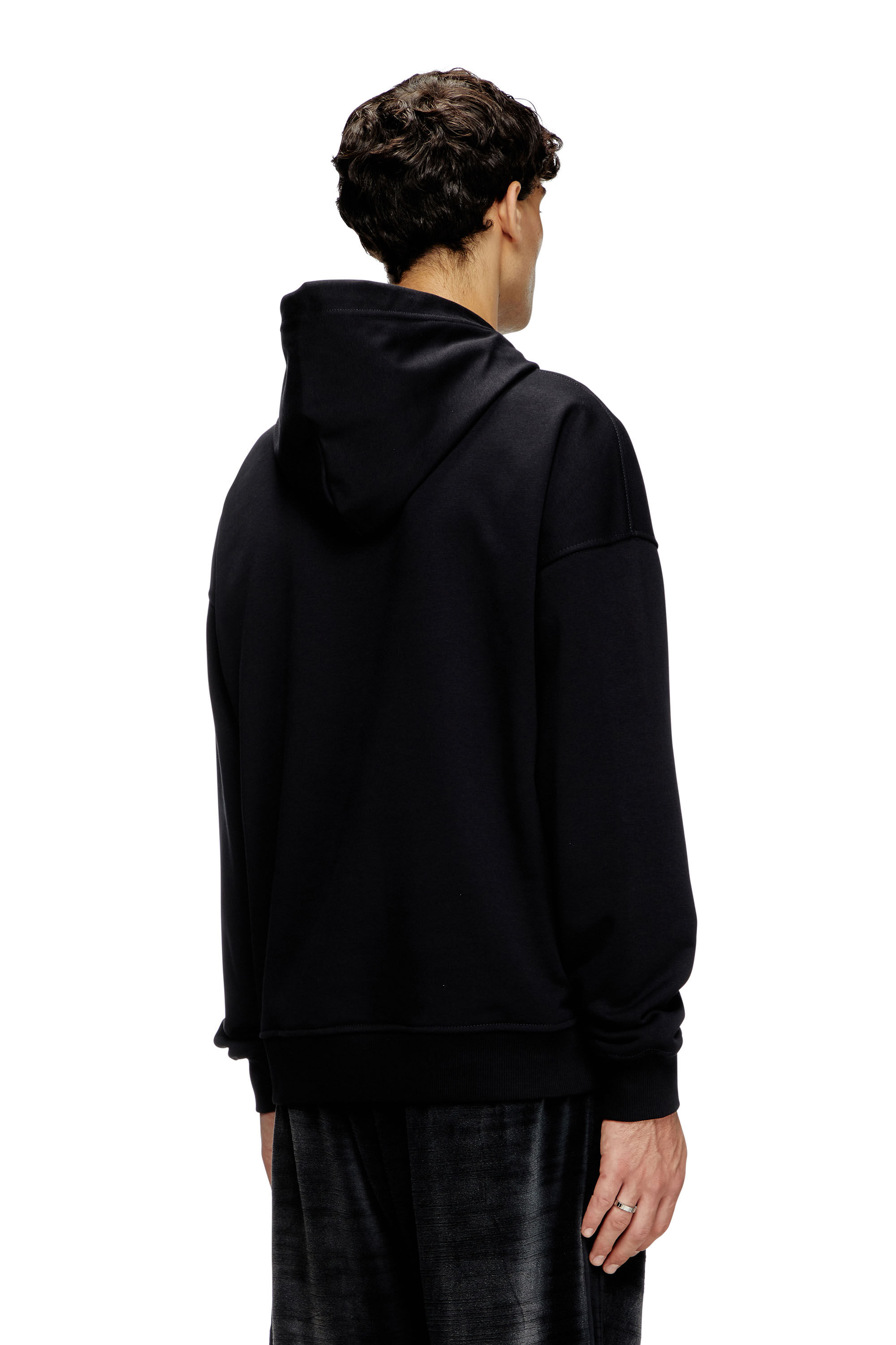 ★DIESEL★ SlopR1 Hood Black A164010HYAT9XX A164010HYAT9XXSS Men's Hoodie with small logo | Black | Diesel