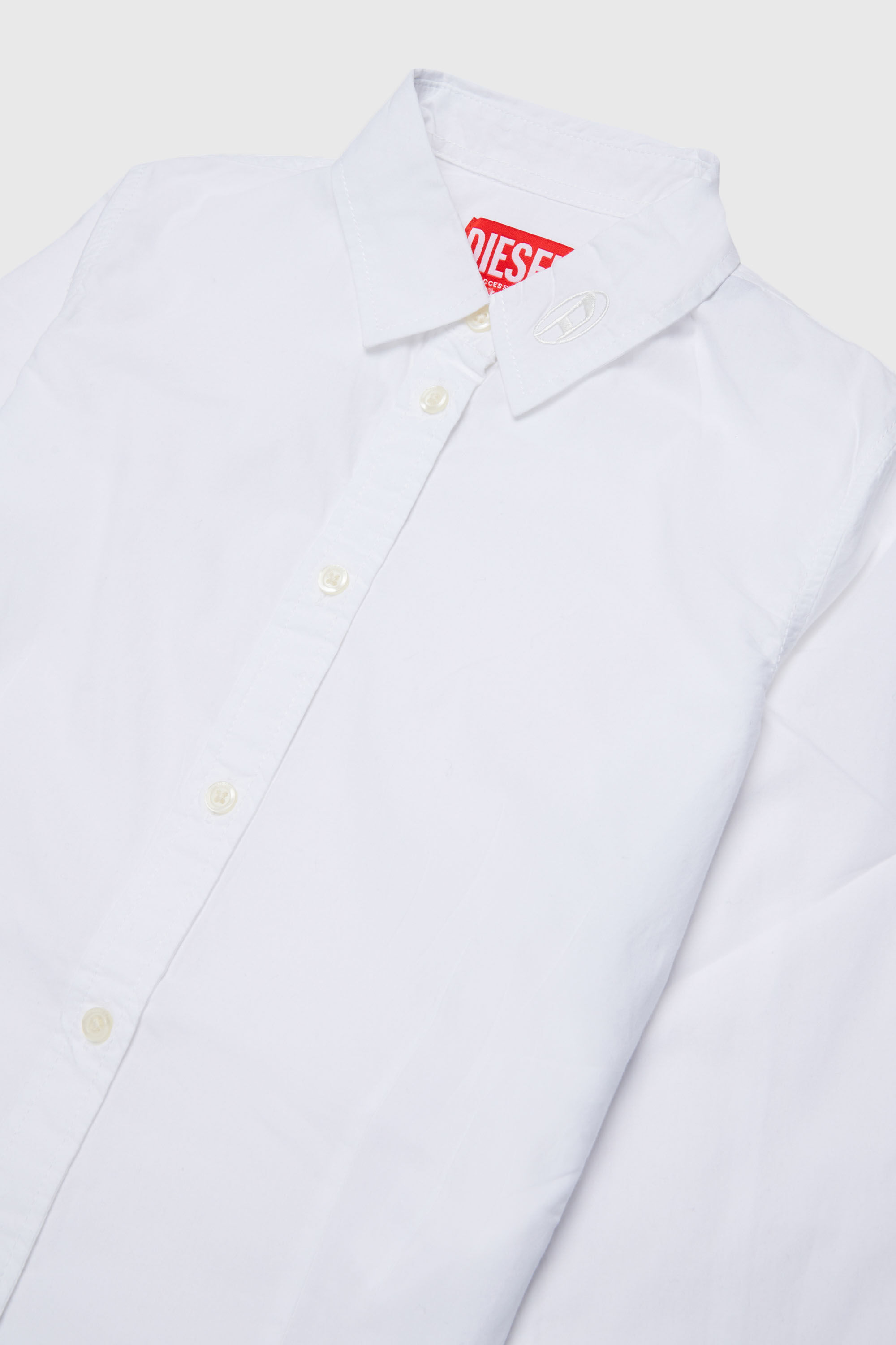 Diesel - CLAIRE, Chemise en coton avec col Oval D Femme in Blanc - 3