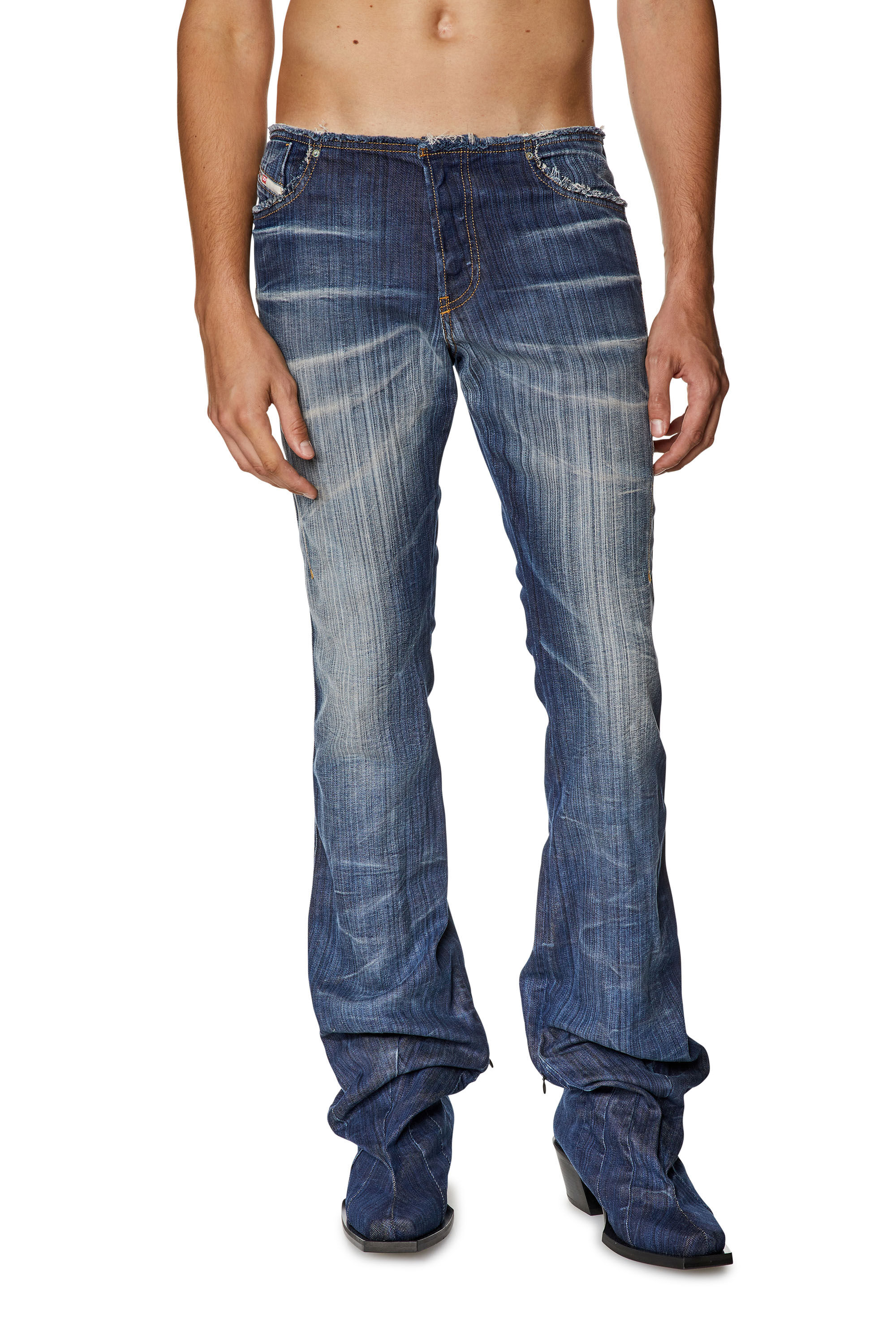 Diesel - Bootcut Jeans D-Bootcutboot 09I03, Bleu Foncé - Image 3