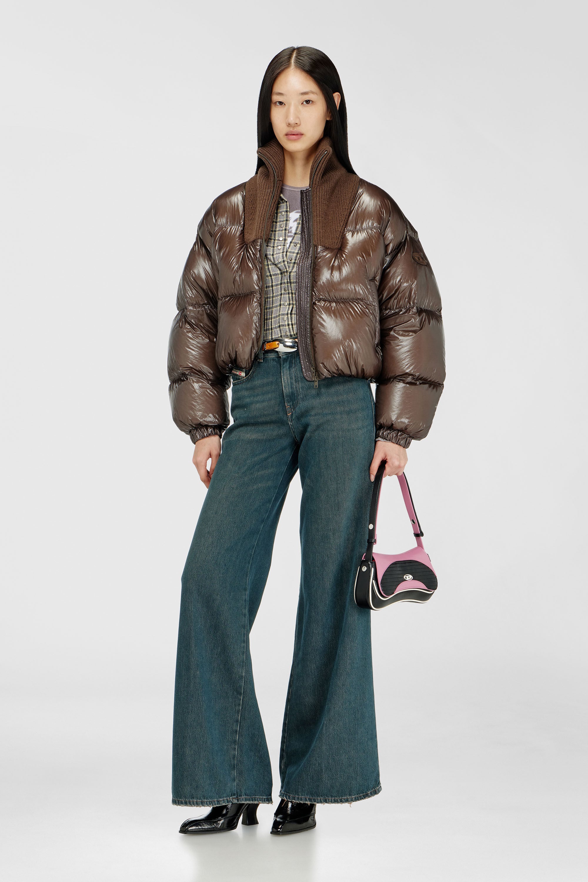 Diesel - PLAY CLUTCH, Woman's Play - Clutch with colour-block design in Black/Pink - 1