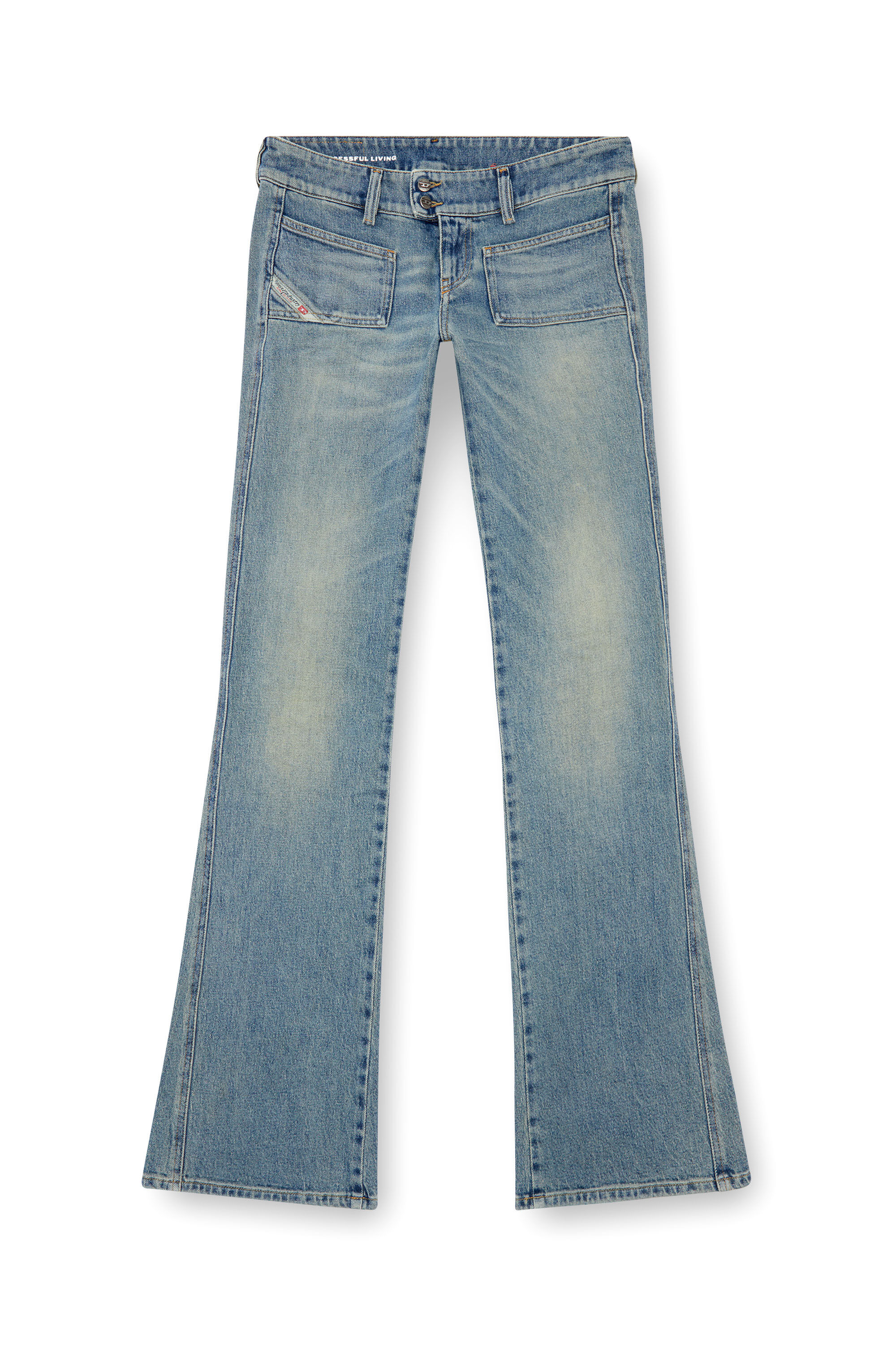 Diesel - Bootcut Jeans D-Hush 09J55 Femme, Bleu Clair - Image 2