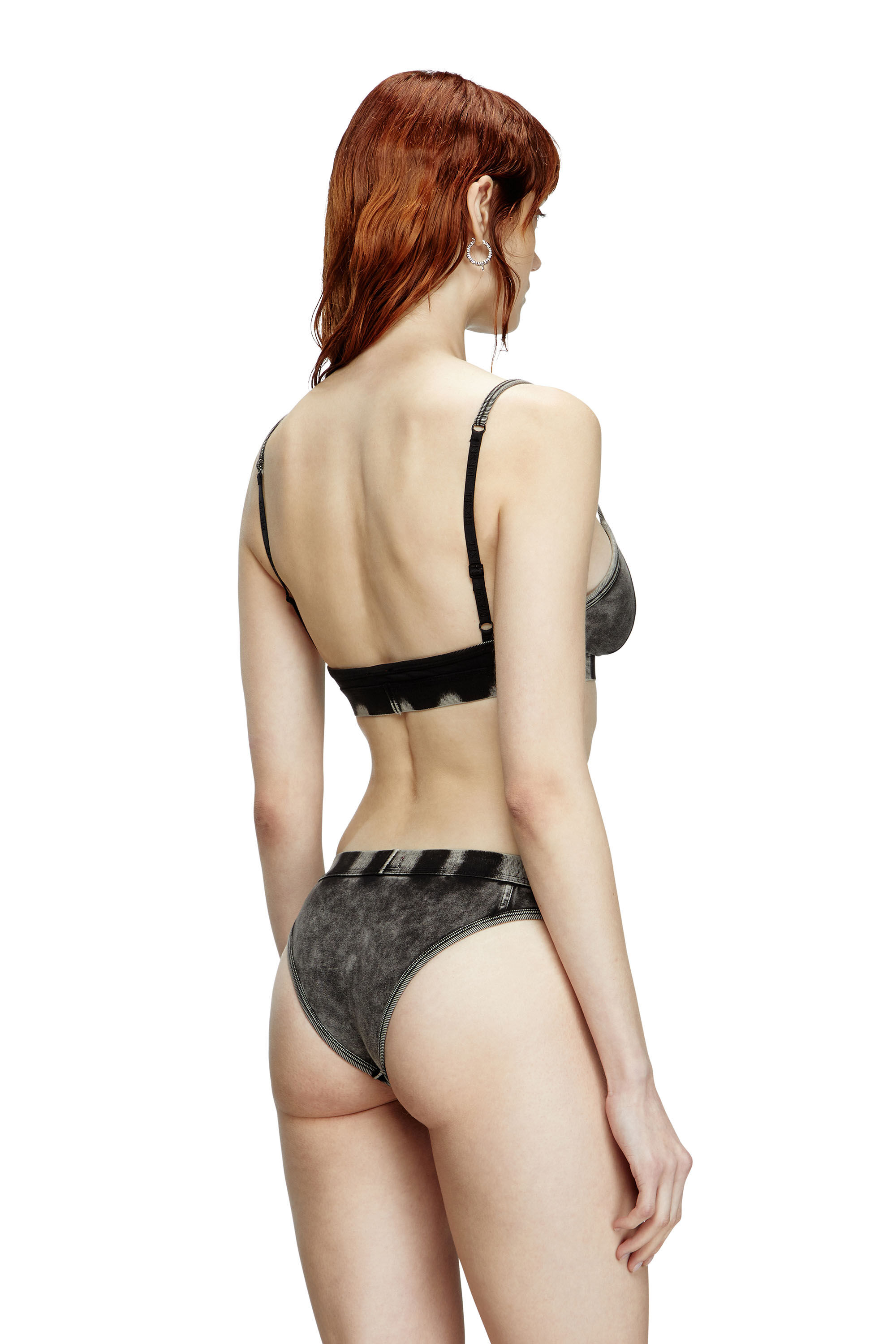 Diesel - CLODIA-DNM, Slips en jersey effet denim Femme in Noir - 4