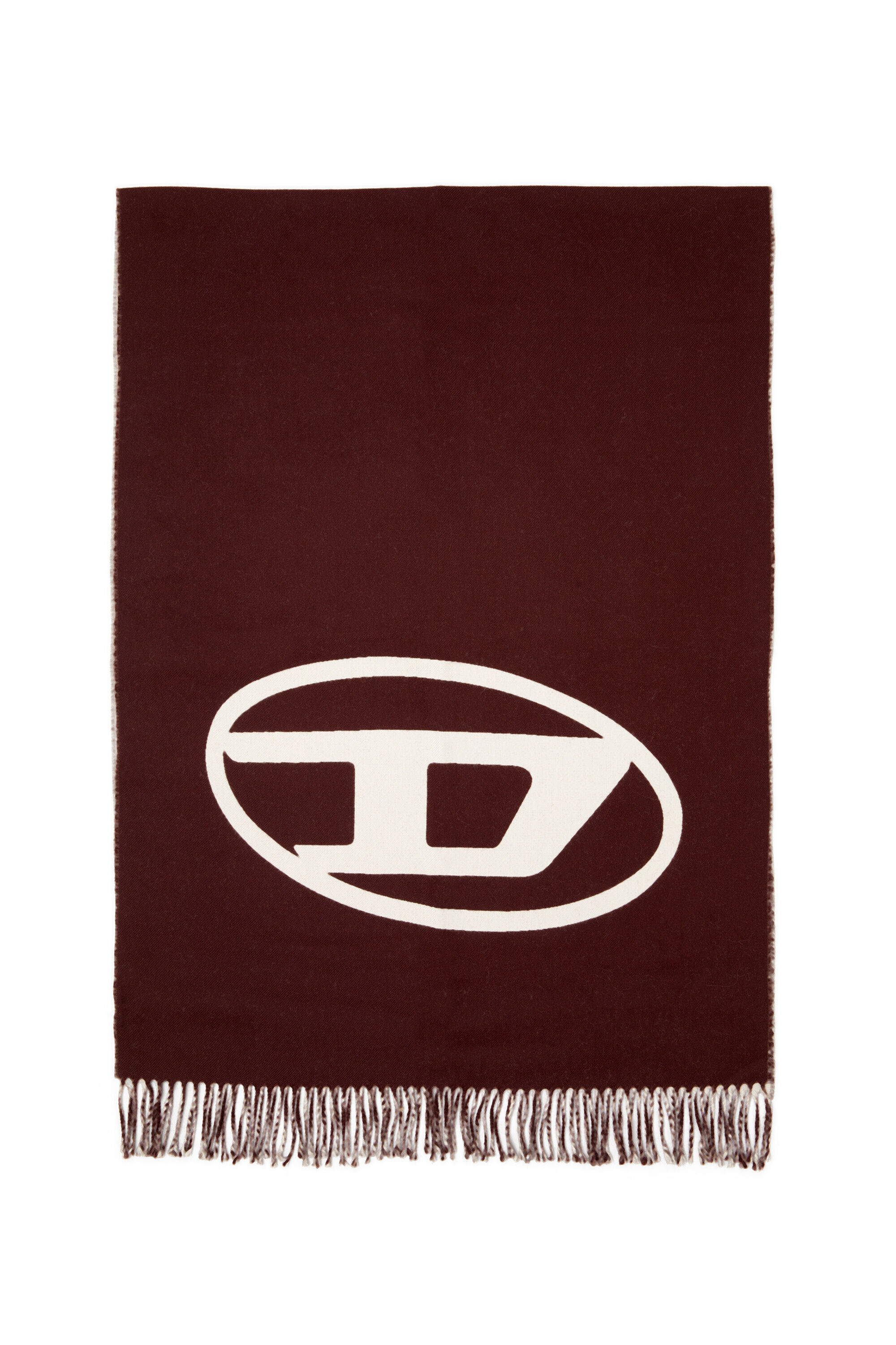 Diesel - S-TEVIE, Écharpe réversible en laine bicolore Homme in Rouge - 1