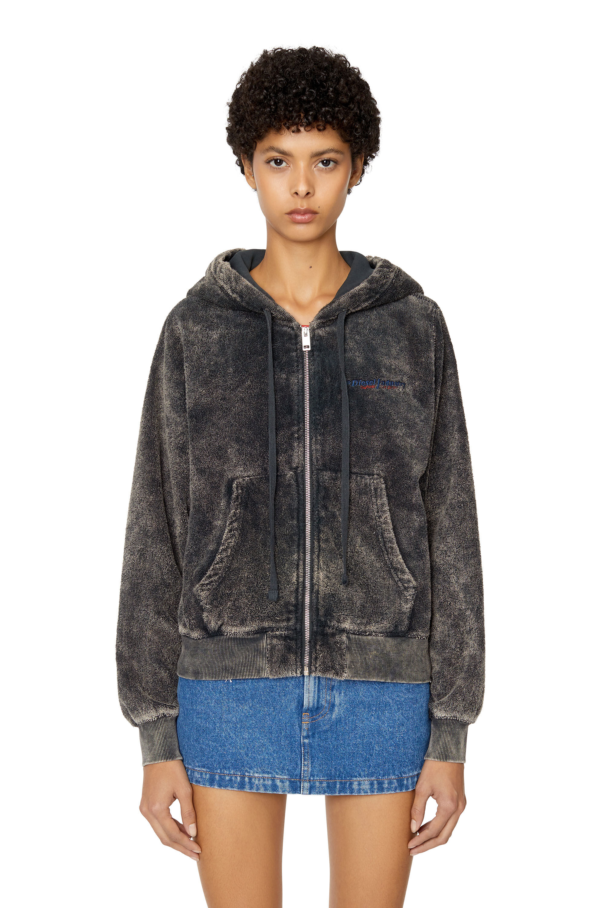 Diesel - F-REGGY-HOOD-ZIP-E3, Black - Image 3