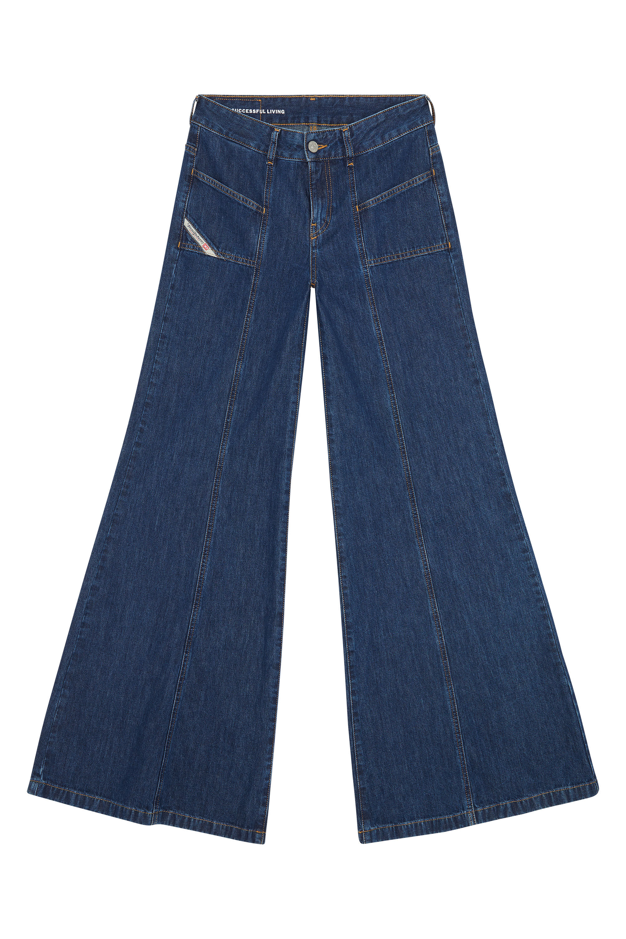 Diesel - Bootcut and Flare Jeans D-Akii 09H99, Dark Blue - Image 2