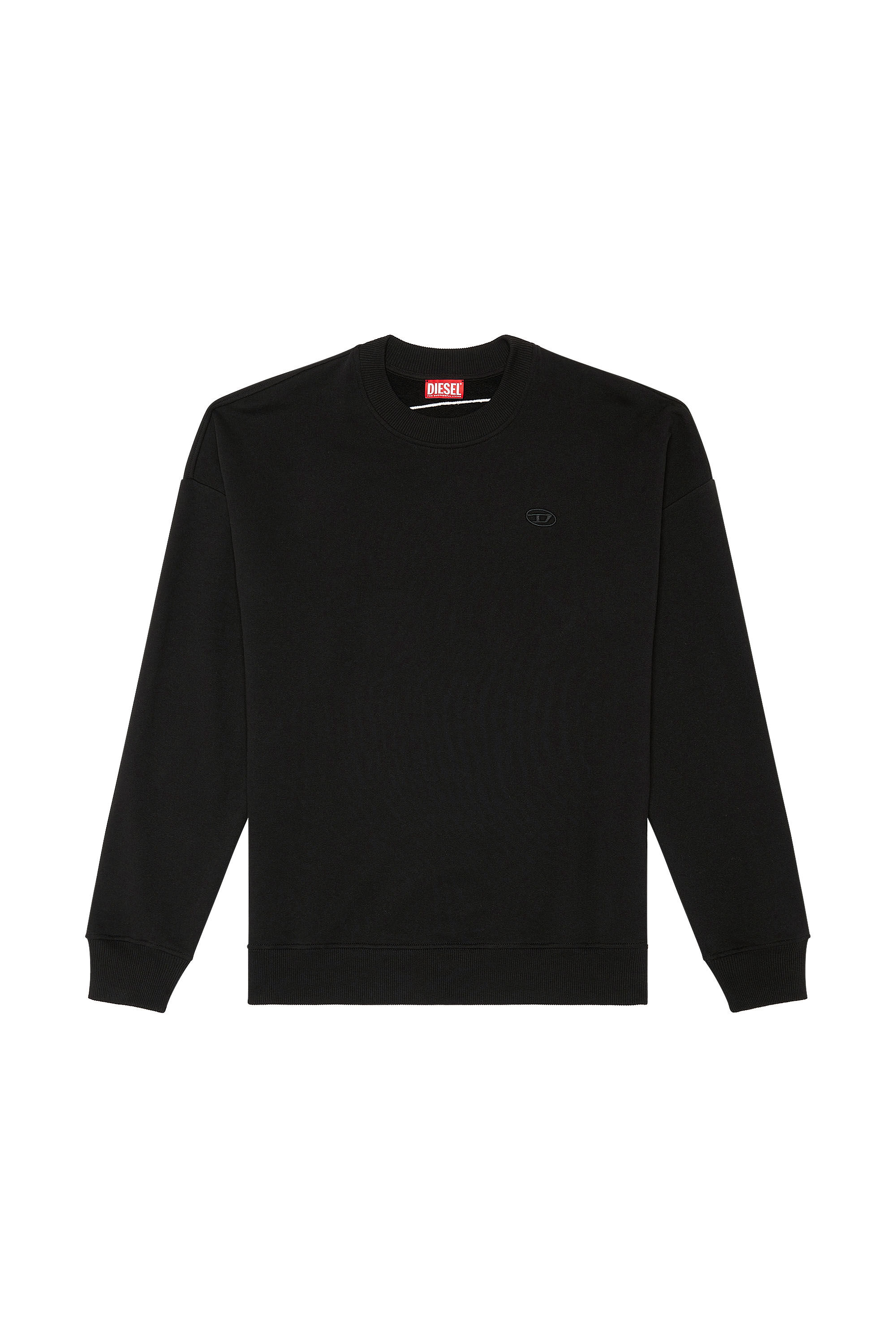 Diesel - S-ROB-MEGOVAL-D, Sweat-shirt avec logo brod&eacute; Homme in Noir - 2