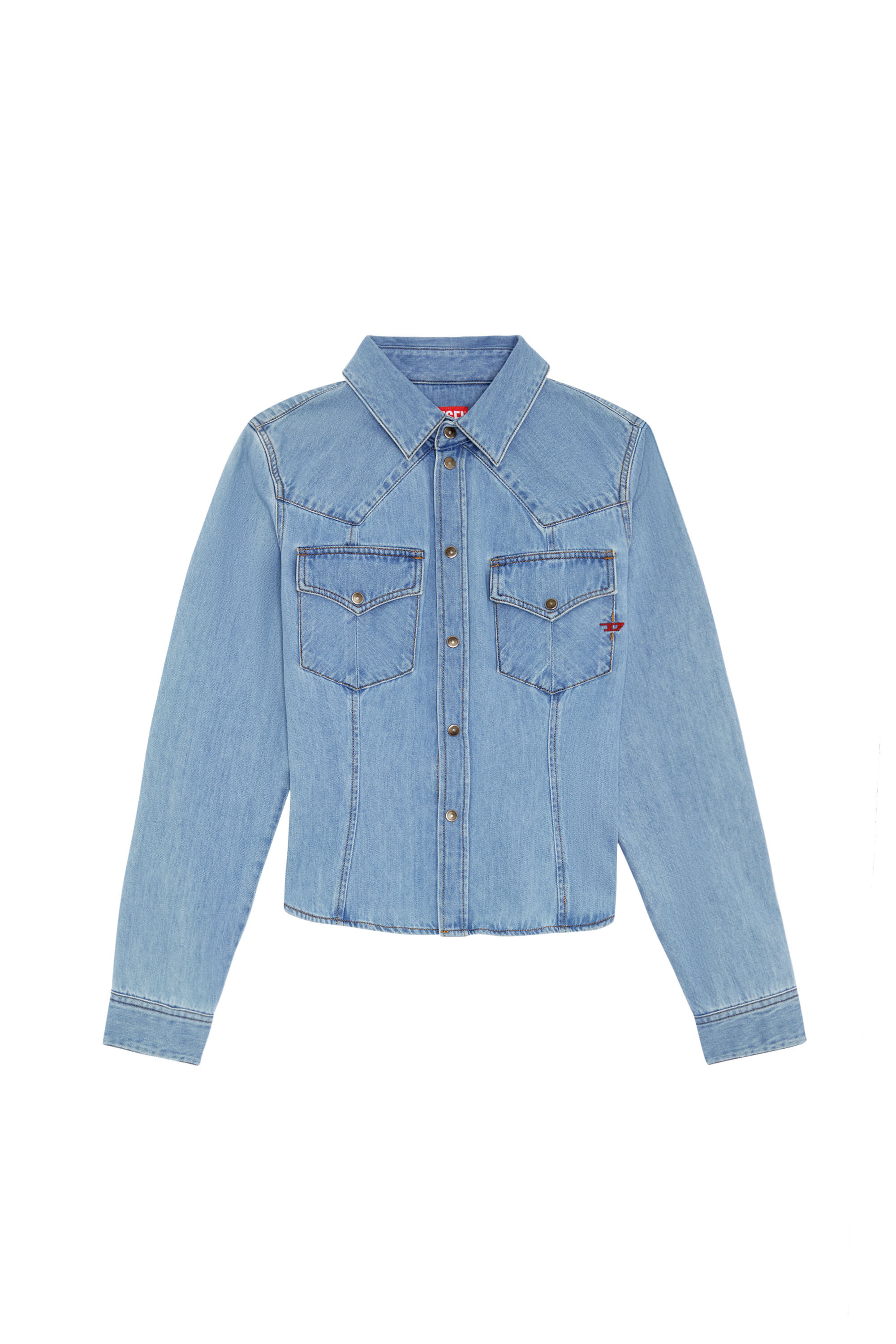 Diesel - DE-RIN WESTERN SHIRT, Medium blue - Image 2