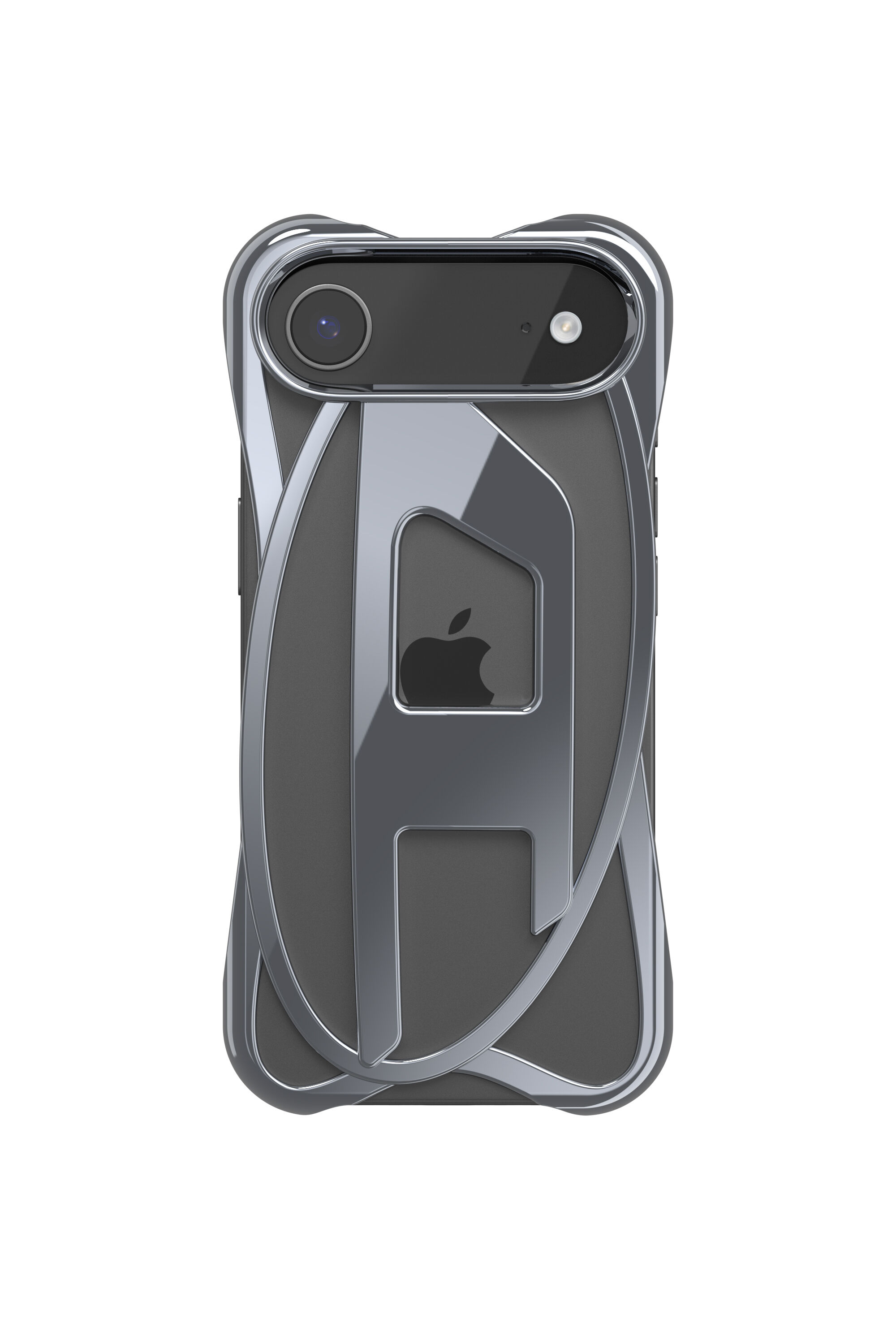 Diesel - 60444 D FRAME CASE, Étui Caged D brillant pour iPhone 17 Air Mixte in Gris - 2