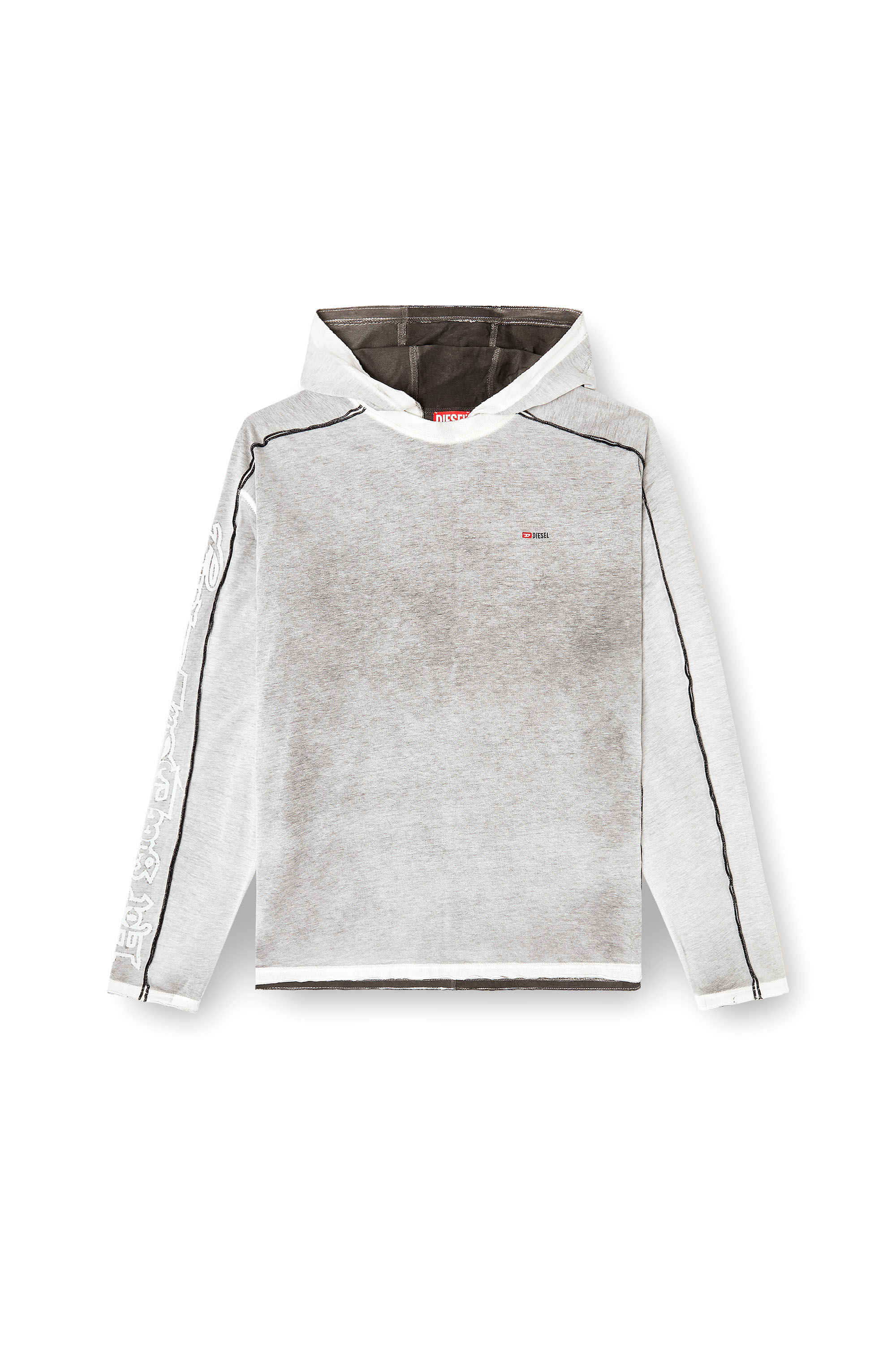 Diesel - T-RIVEN-LS-HOOD, Sweat en coton avec effet spray de couleur Homme in Polychrome - 2