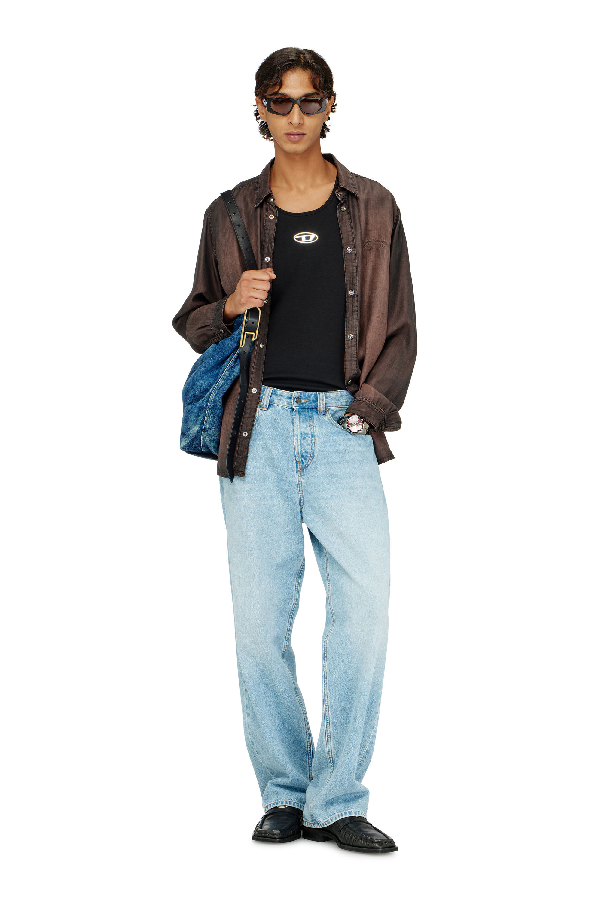 Diesel - T-LIFTY-IOD, D&eacute;bardeur en coton avec logo Homme in Noir - 1