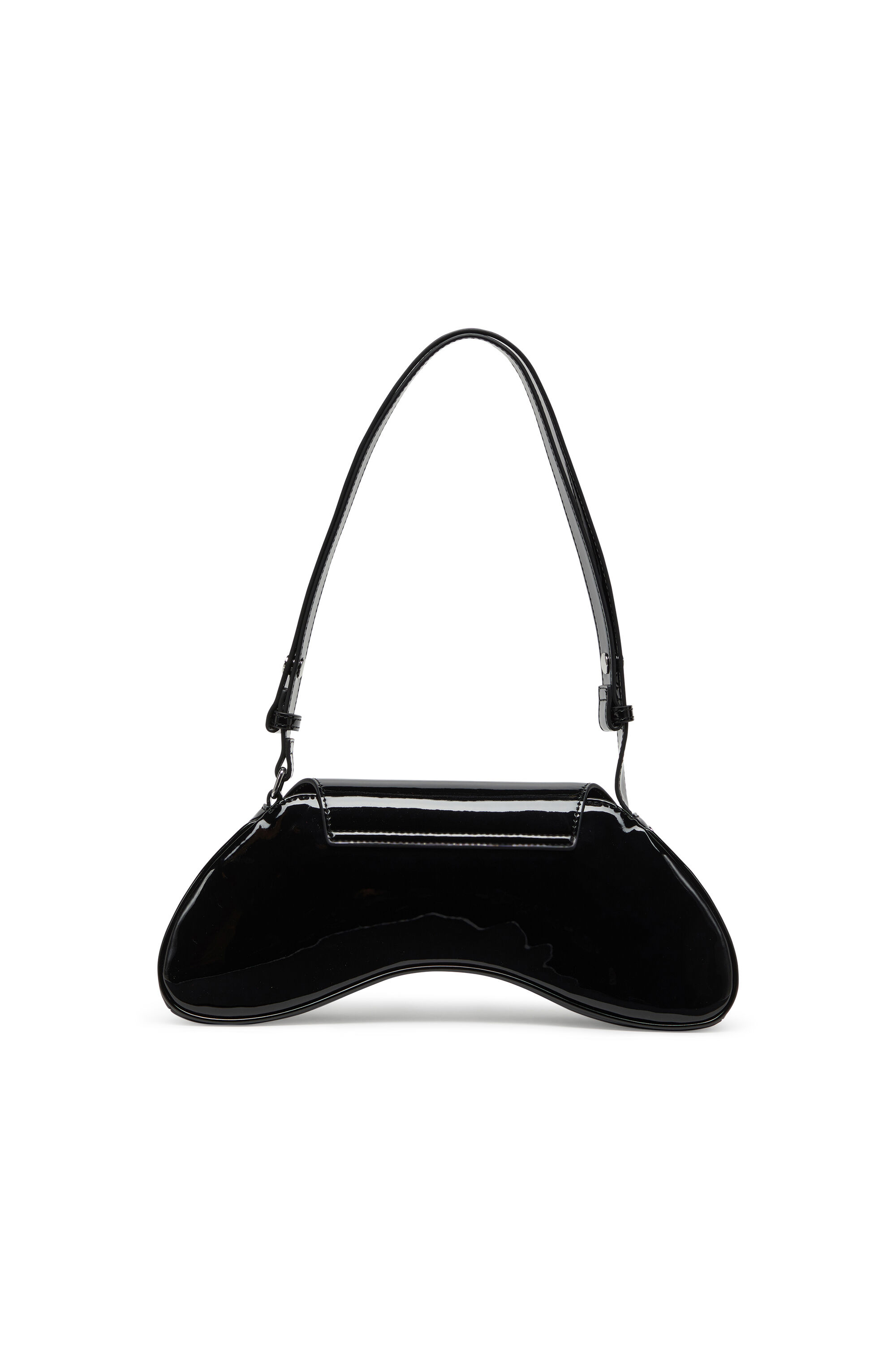 Diesel - PLAY CROSSBODY, Play-Sac à bandoulière en PU brillant Femme in Noir - 3