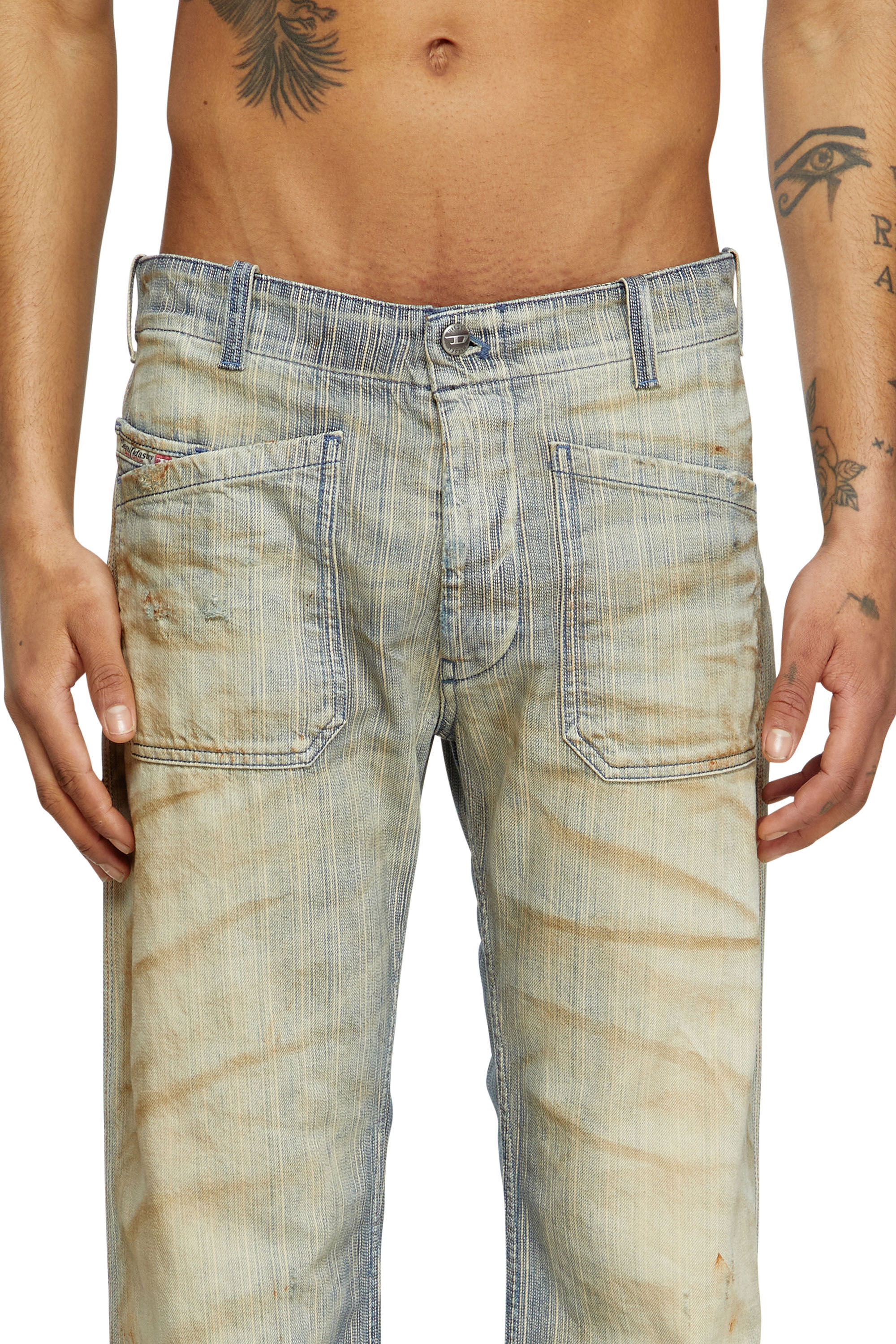 Diesel - Bootcut Jeans D-Moorix 09L55 Homme, Bleu moyen - Image 5