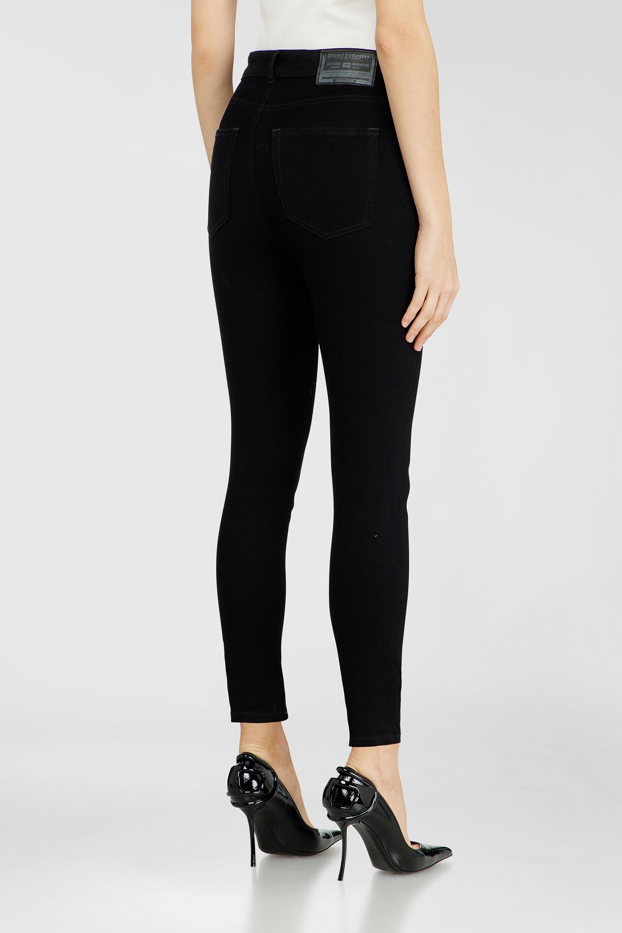 Diesel - Skinny Jeans 1984 Slandy-High 069EF Femme, Noir/Gris fonc&eacute; - Image 5