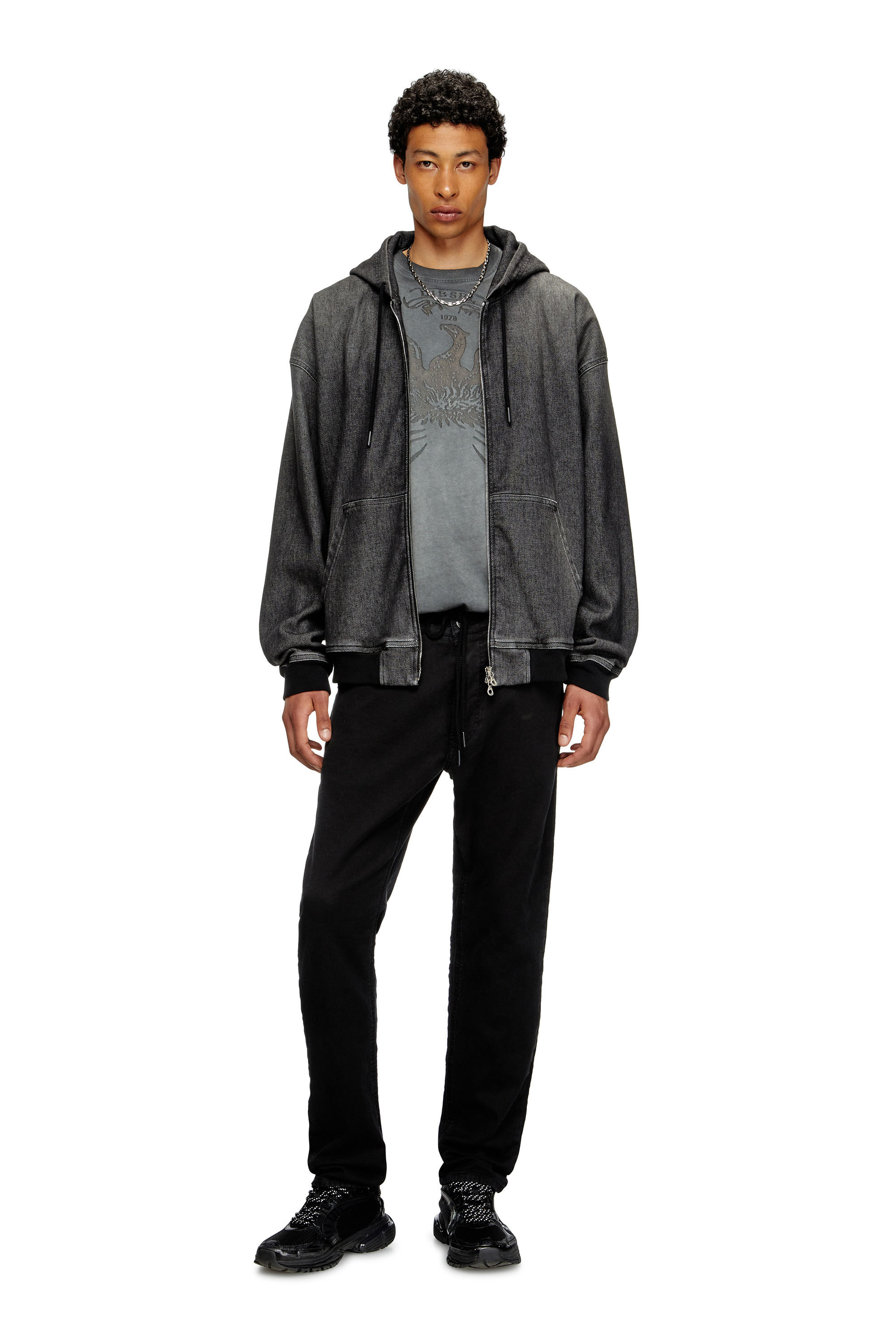 Diesel - Regular 2030 D-Krooley Joggjeans® 068NH Homme, Noir/Gris foncé - Image 1