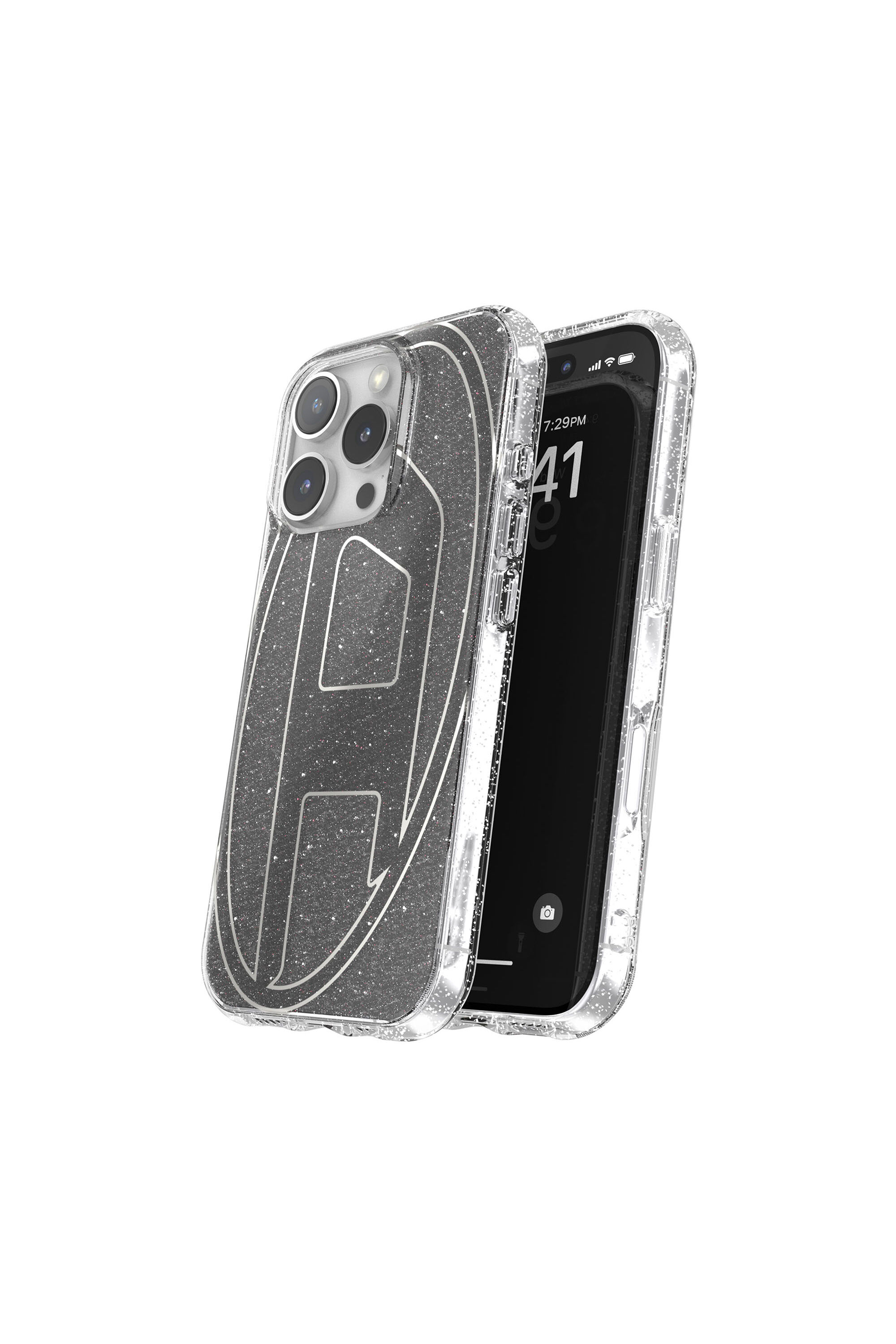 Diesel - 60148 AOP CASE, Coque paillet&eacute;e pour iP 16 Pro Mixte in Noir - 2