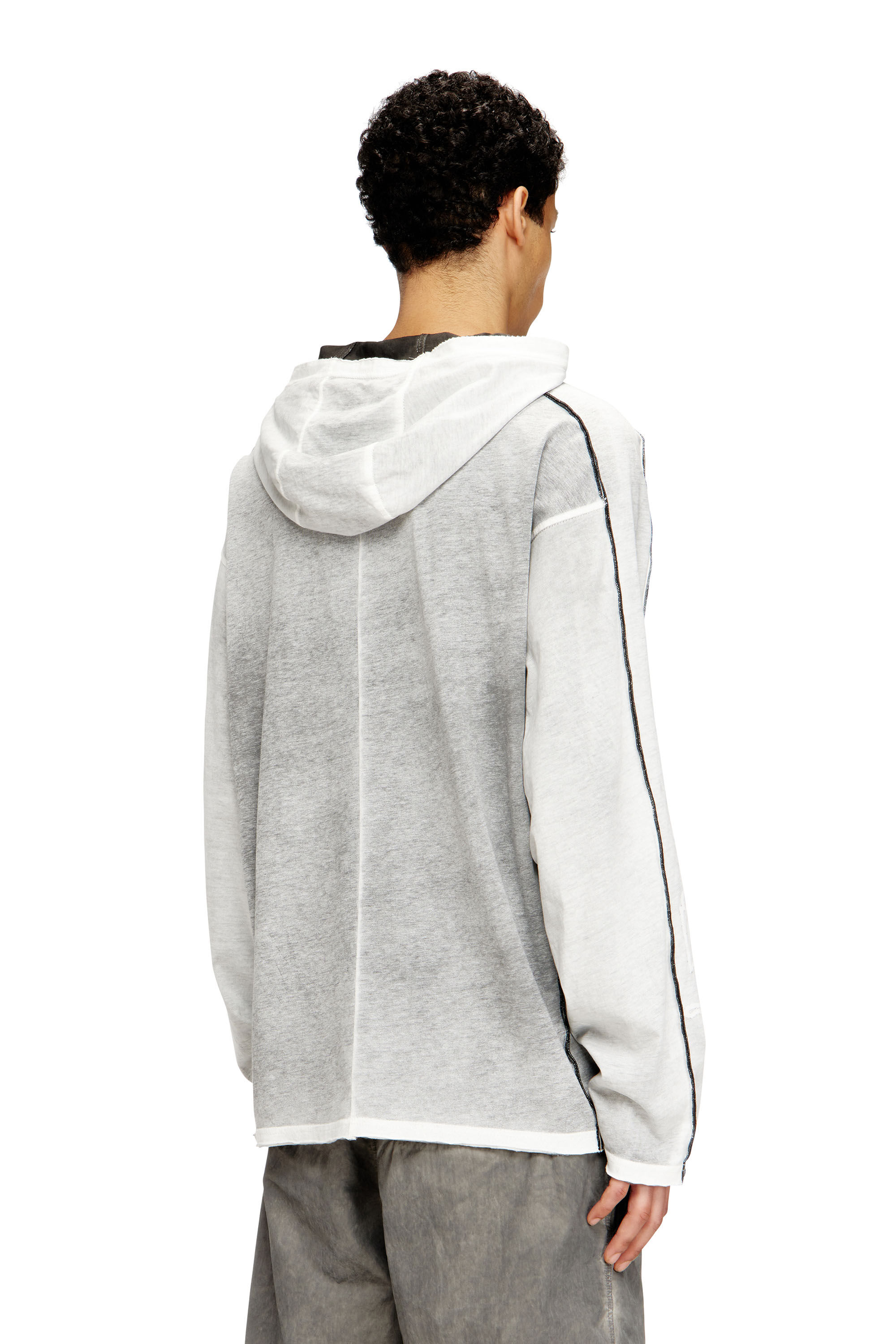Diesel - T-RIVEN-LS-HOOD, Sweat en coton avec effet spray de couleur Homme in Polychrome - 4