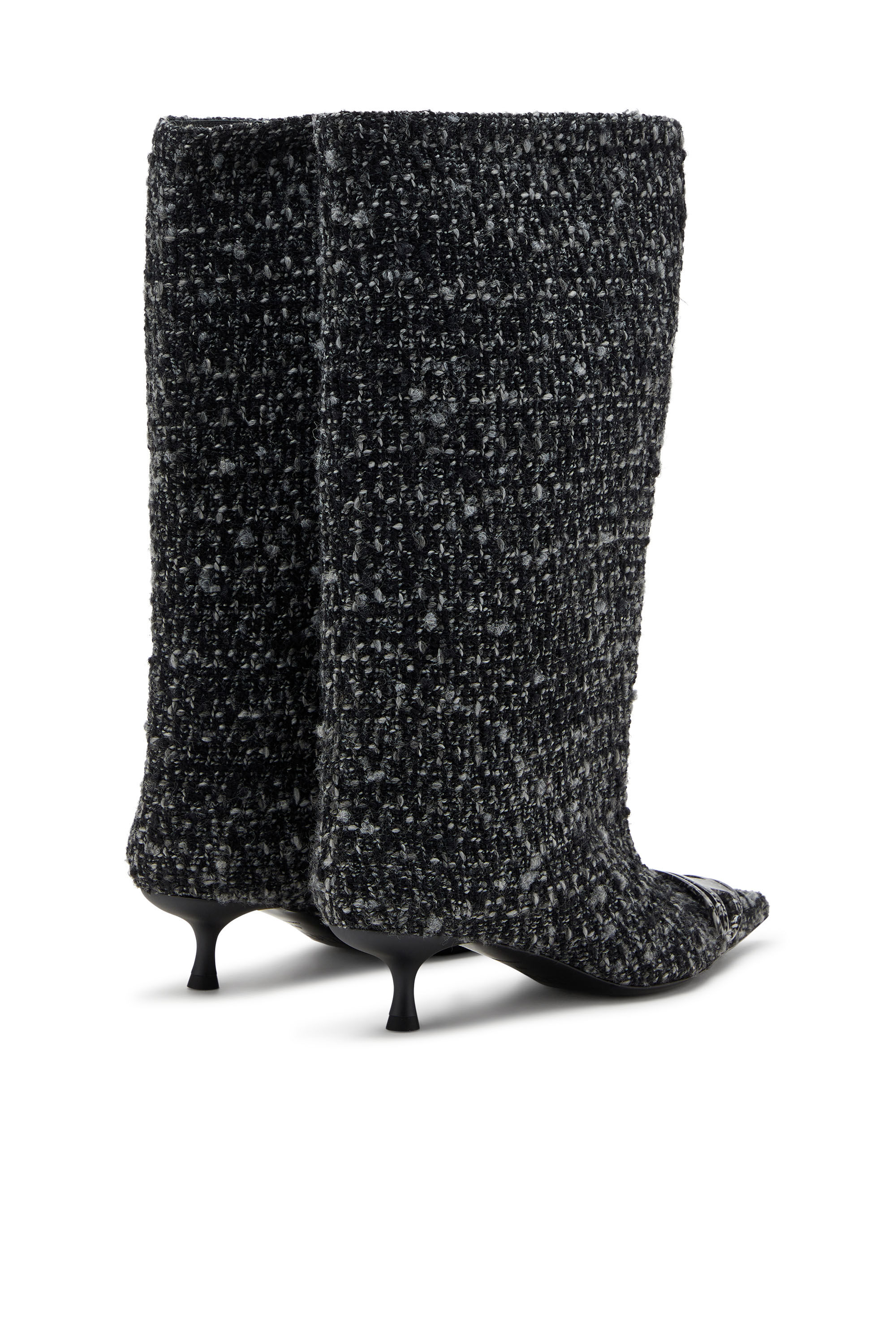 Diesel - D-VENUS 40 KB TUBE, Bottes hauteur genou en bouclé Femme in Noir - 3