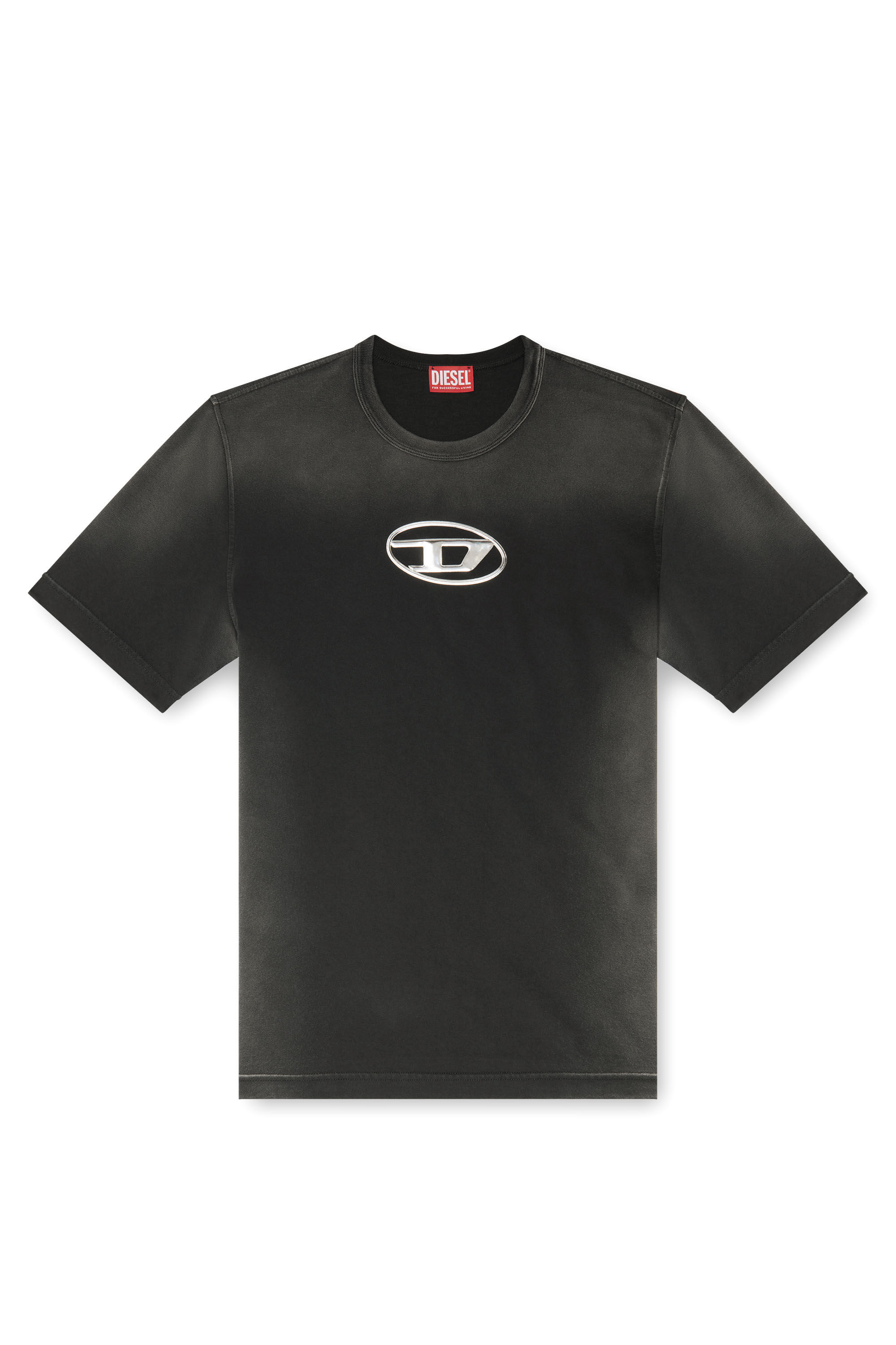 DIESEL TシャツロゴオーバルD ブラック