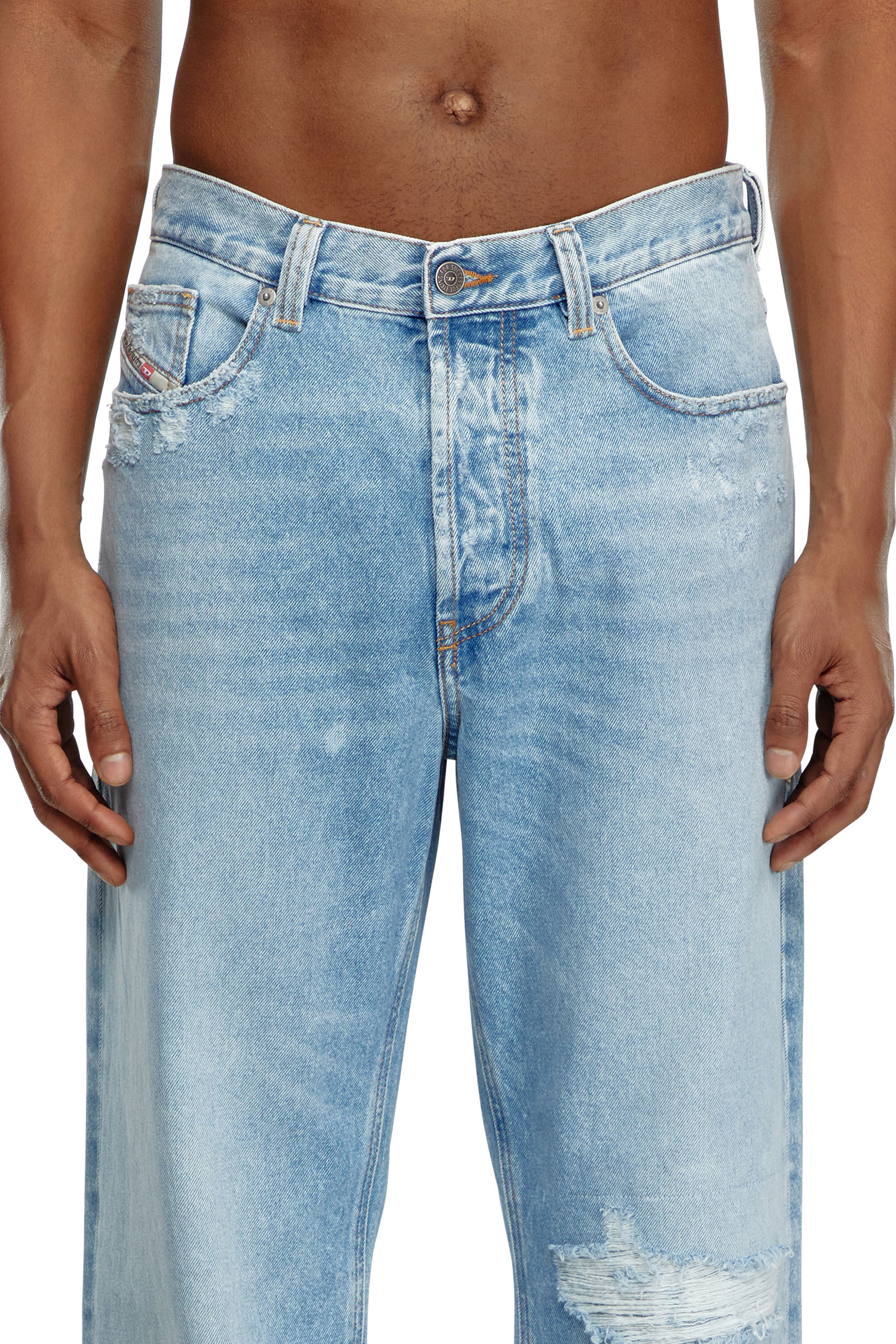無料配達 Men's Regular Jeans | Light Blue | Diesel 2010 D-Macs パンツ