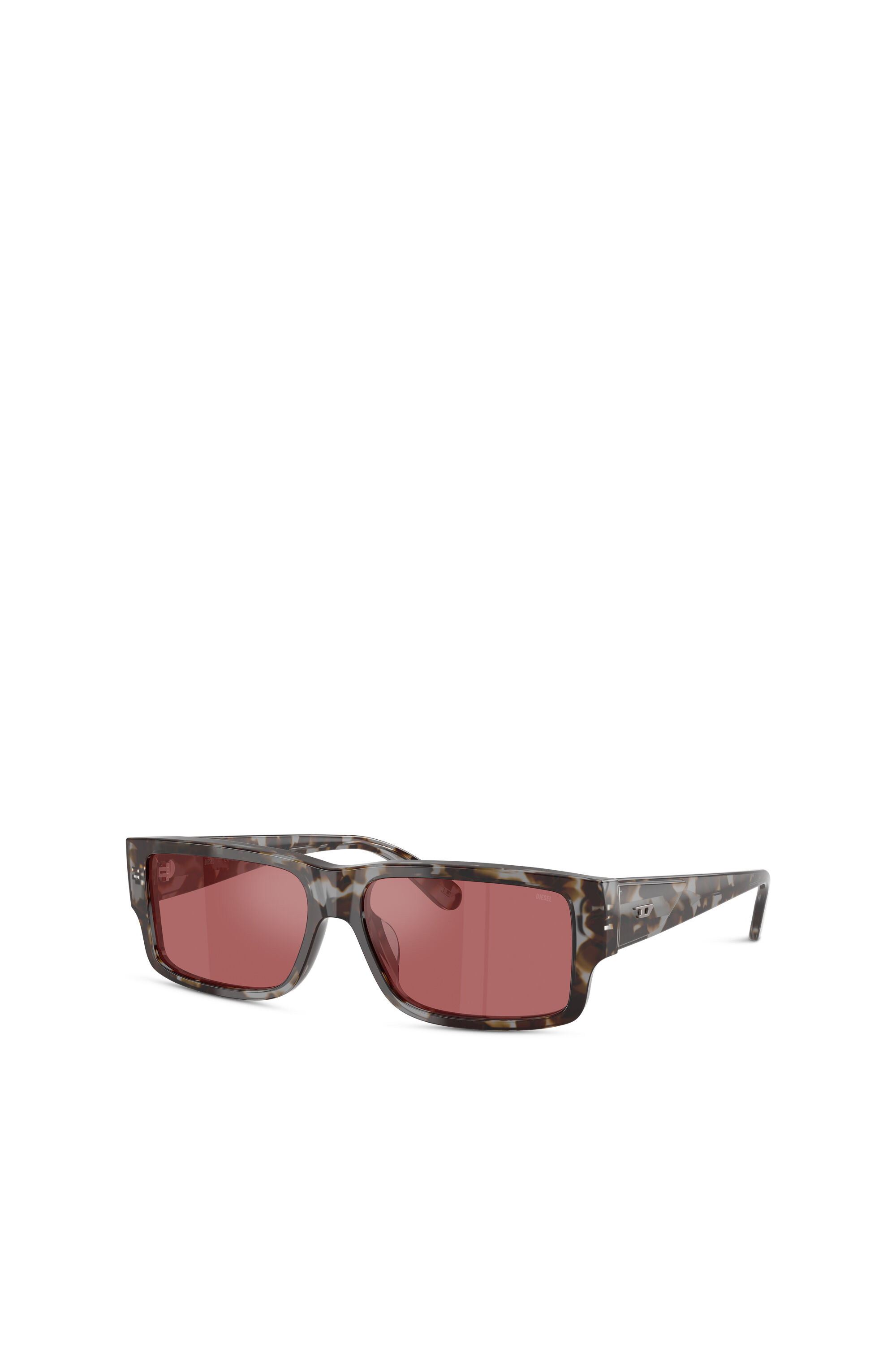 Diesel - 0DL2003, Lunettes de soleil rectangulaires Homme in Rouge - 4