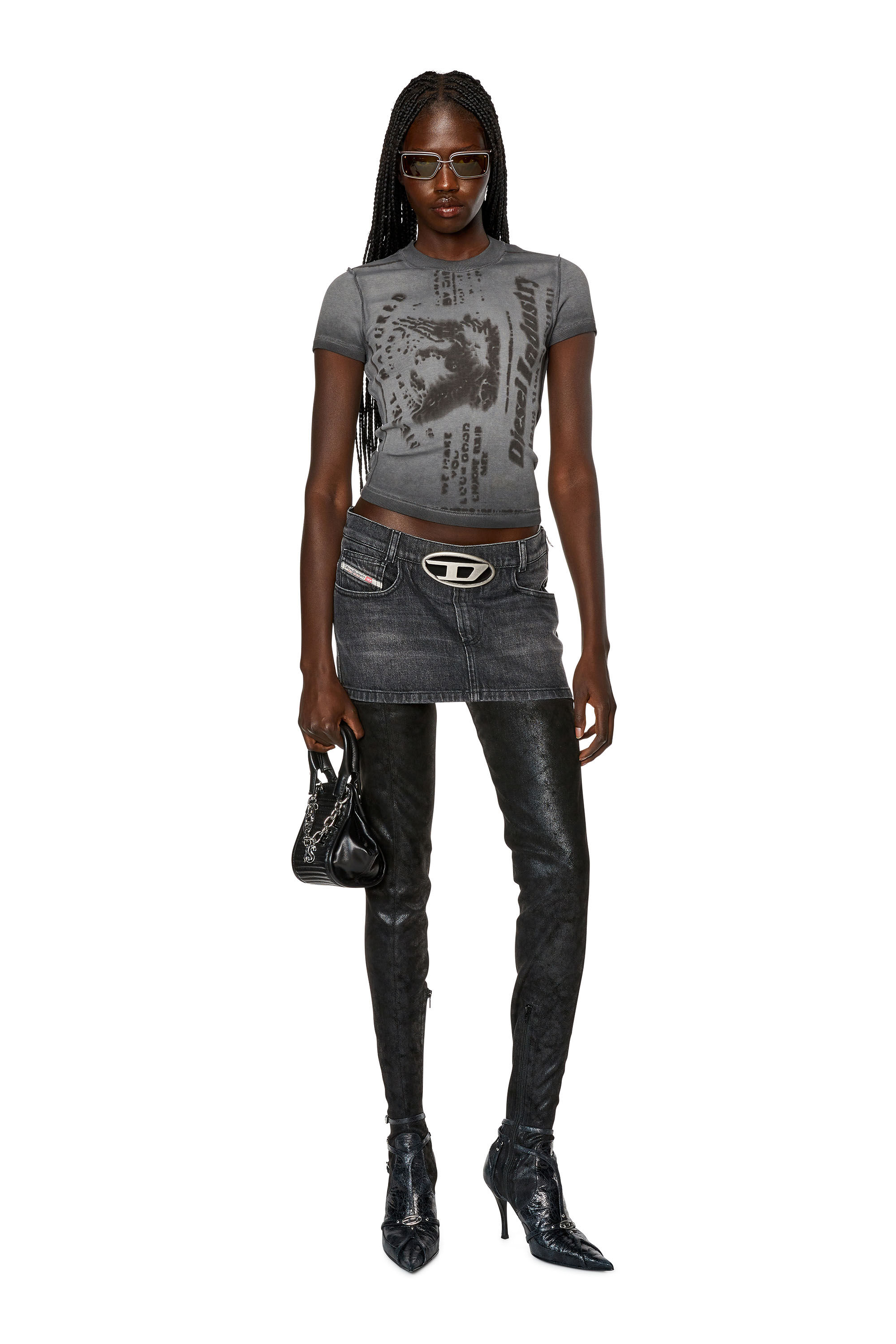 Diesel ウィメンズ バッグ D-VINA-RR XS ソラライズド デニム