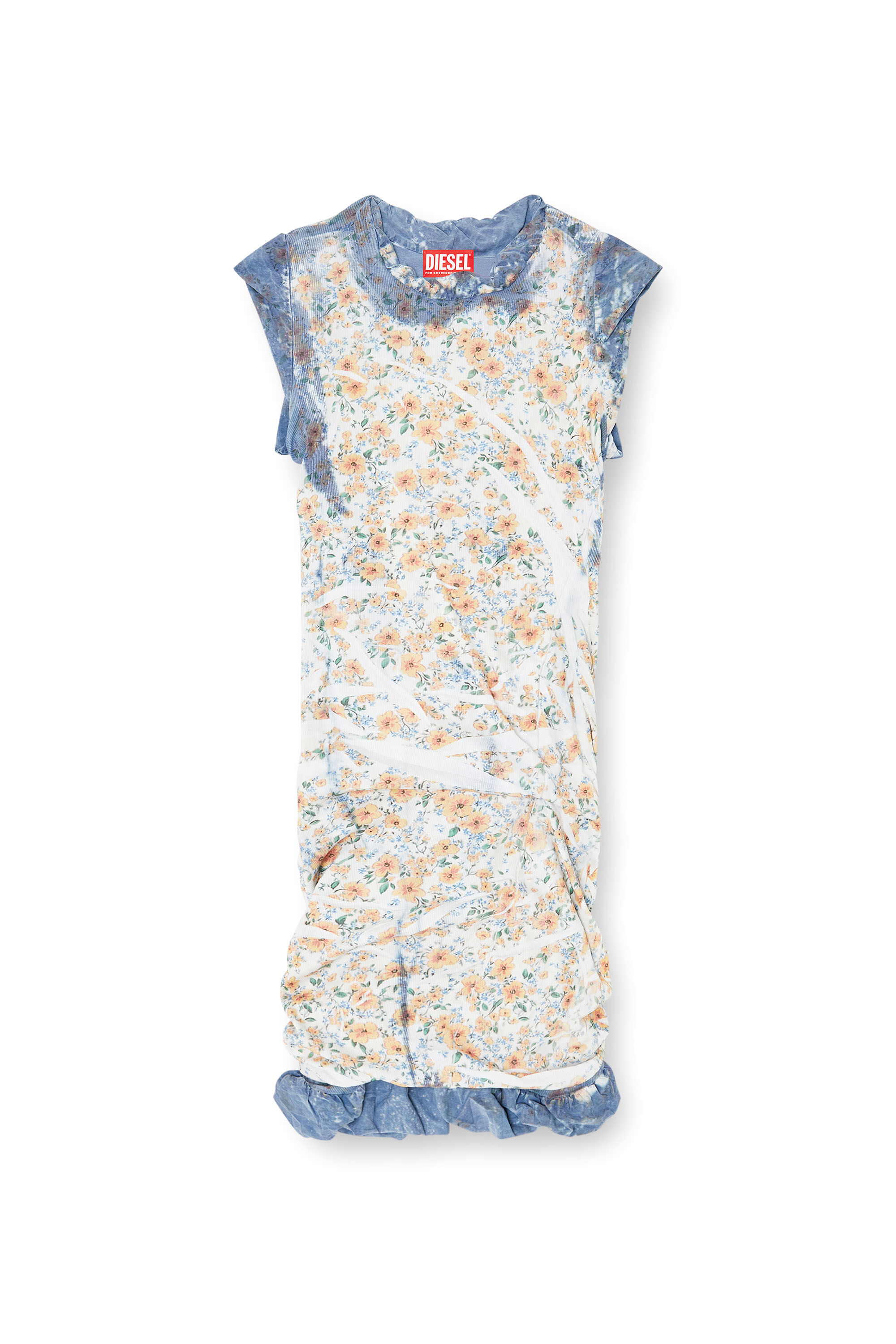 Diesel - D-AYANA, Robe courte &agrave; &eacute;tages avec effet floral radiographique Femme in ToBeDefined - 2
