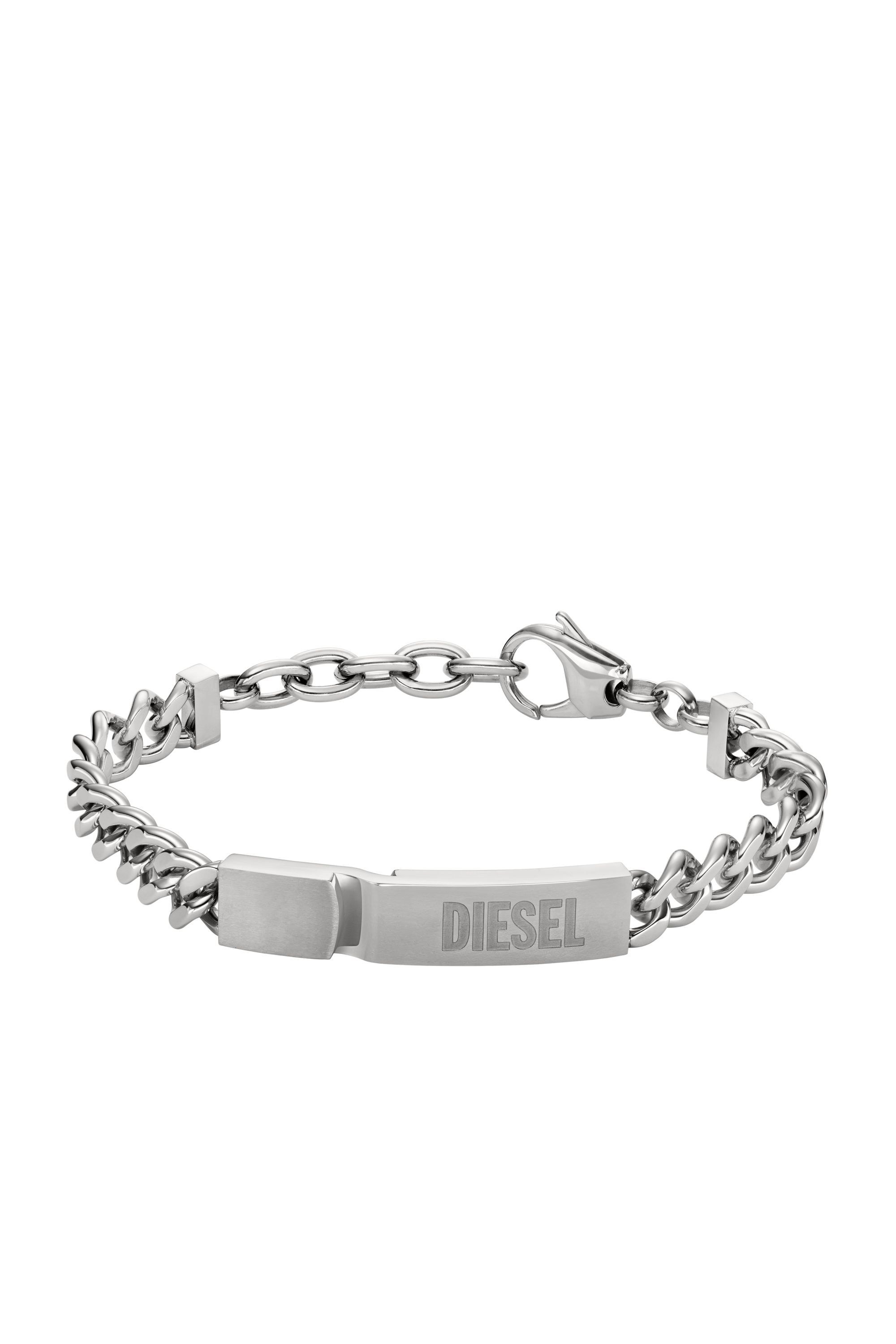 Stainless Steel Bracelet with tag | Silver | Diesel