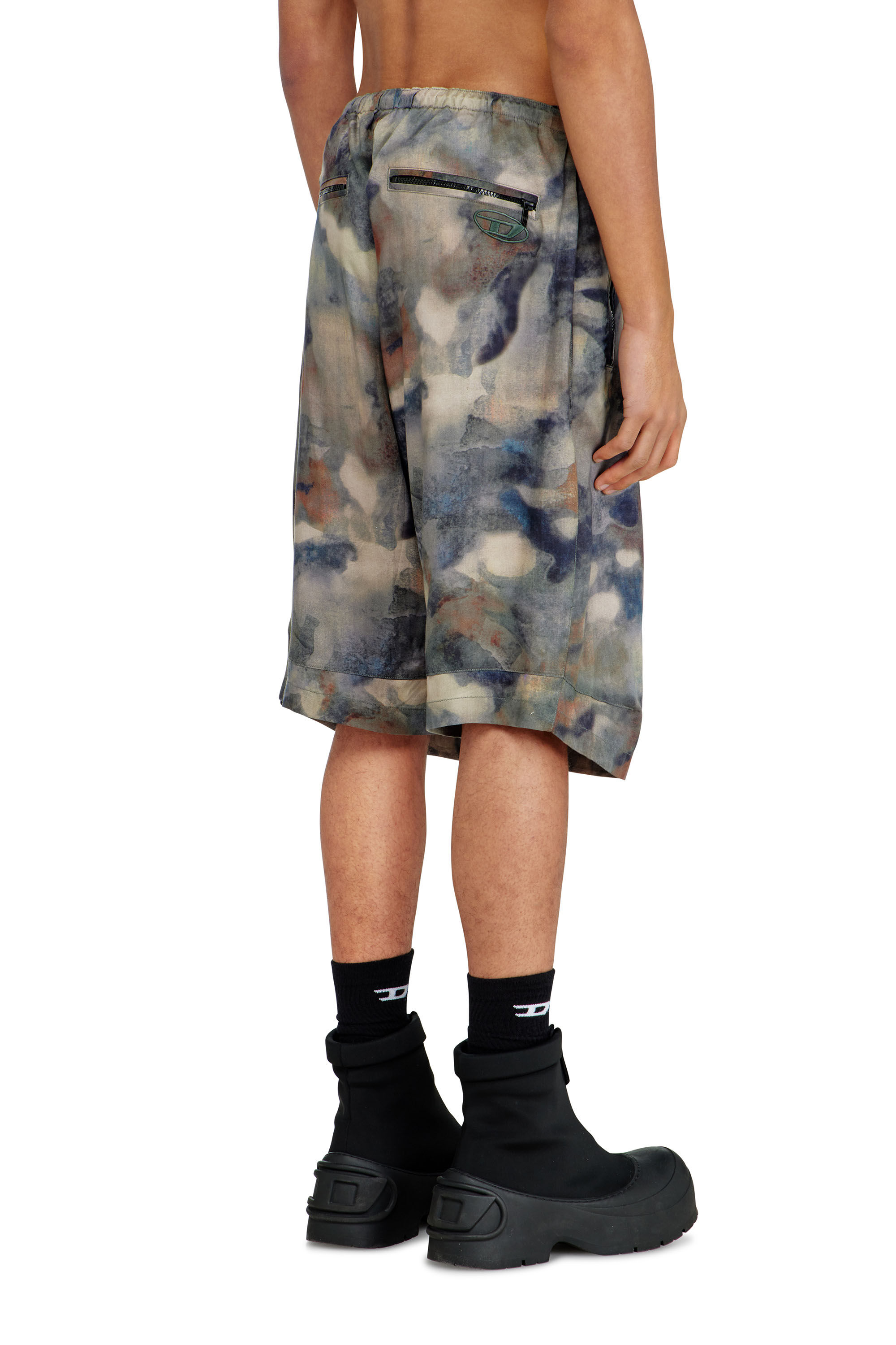 Men's Fluid bermuda shorts with all-over camo print | Multicolor