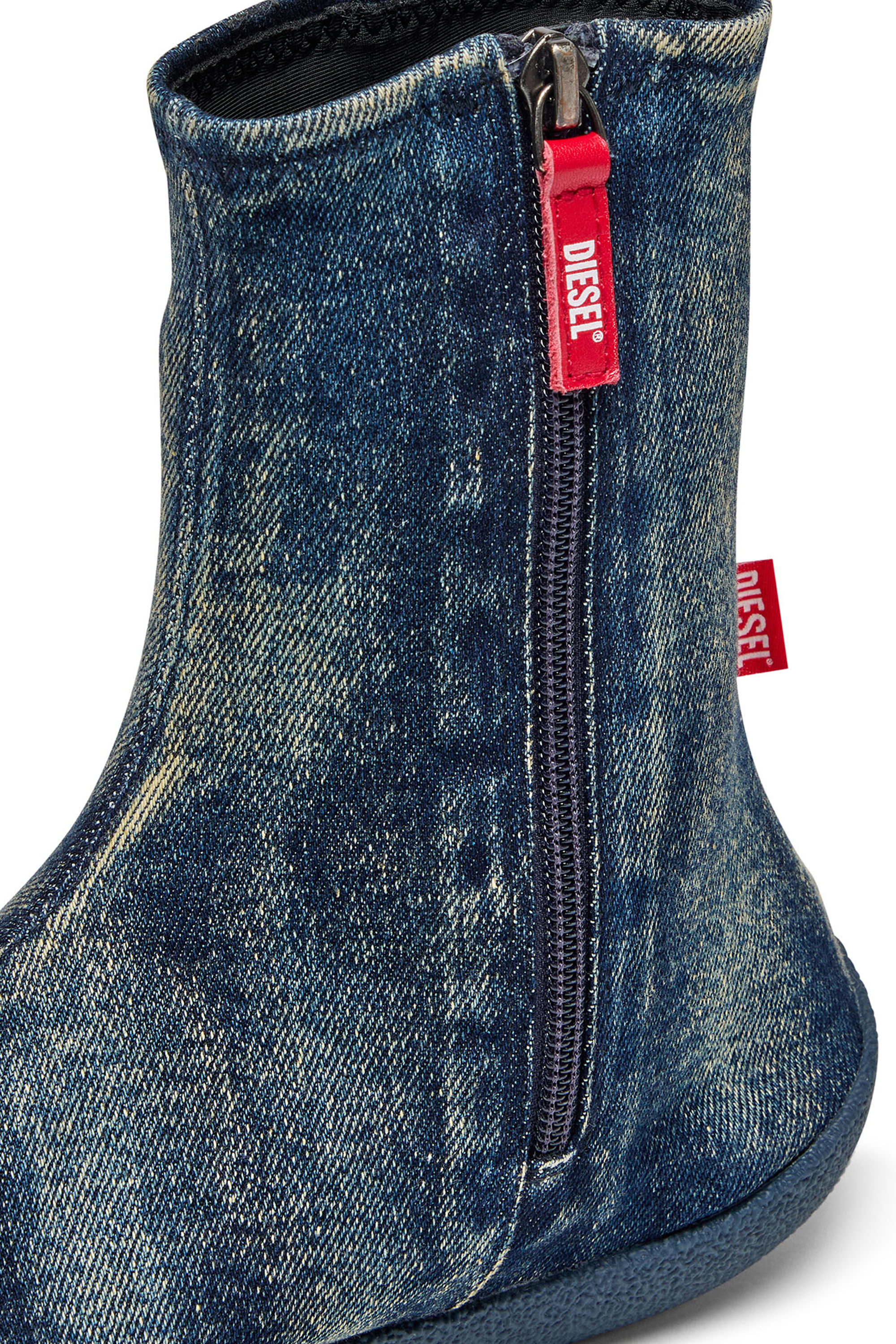 Diesel - D-SHOCK BT, D-Shock Bt-Botte-chaussette en denim solarisé Homme in Bleu - 4