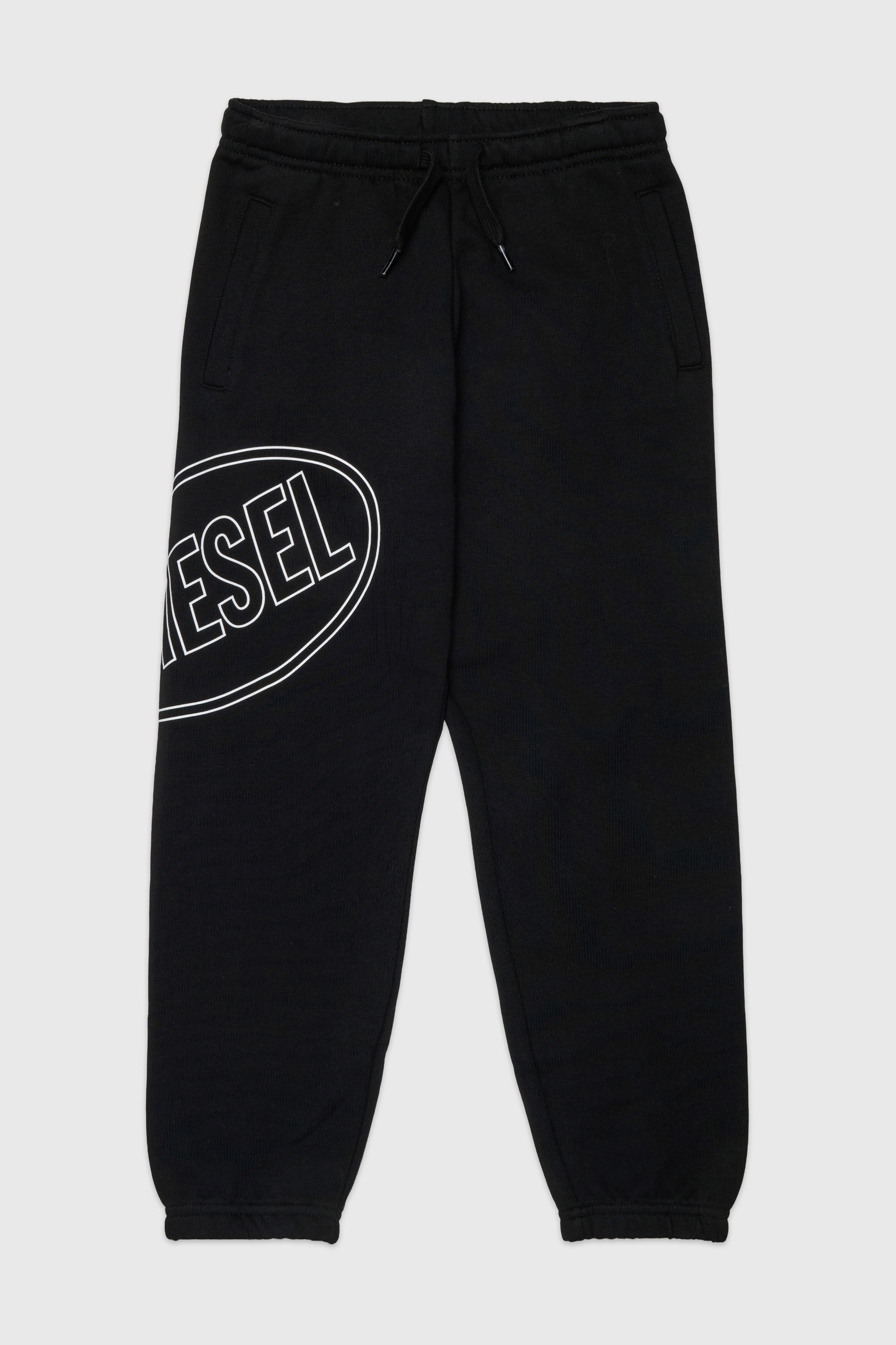 Diesel - PCIRCLE, Pantalon de surv&ecirc;tement avec imprim&eacute; sur le c&ocirc;t&eacute; Homme in Noir - 1