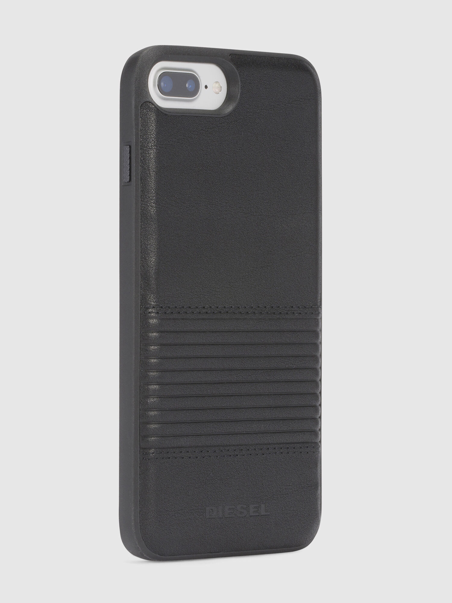 Diesel - BLACK LINED LEATHER IPHONE 8 PLUS/7 PLUS/6s PLUS/6 PLUS CASE, Coque en cuir, iPhone 8 Plus/7 Plus/6s Plus/6 Plus Mixte in Noir - 5