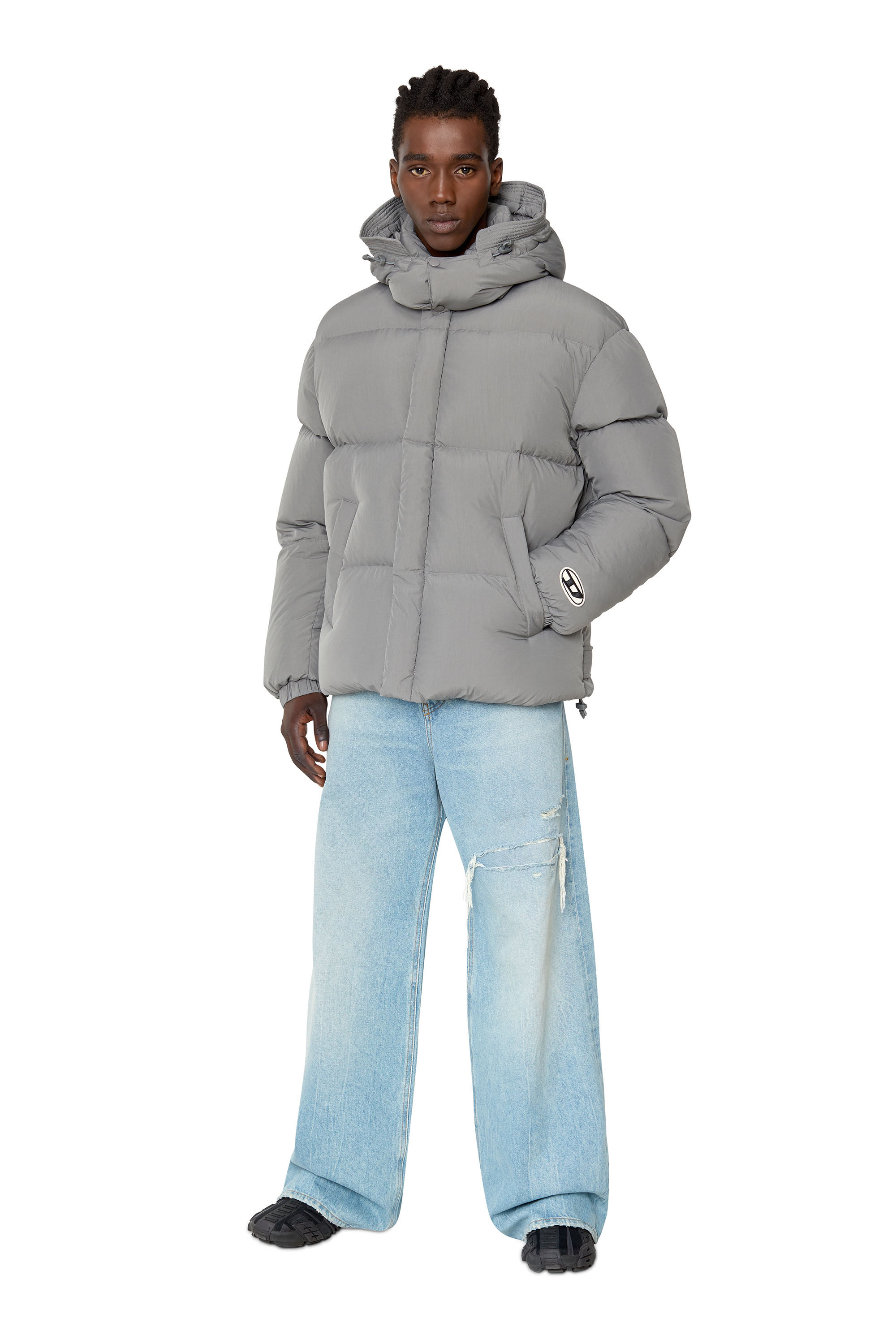 Diesel - W-ROLF-NW, Veste real down en duvet Polygiene ViralOff® Homme in Gris - 1