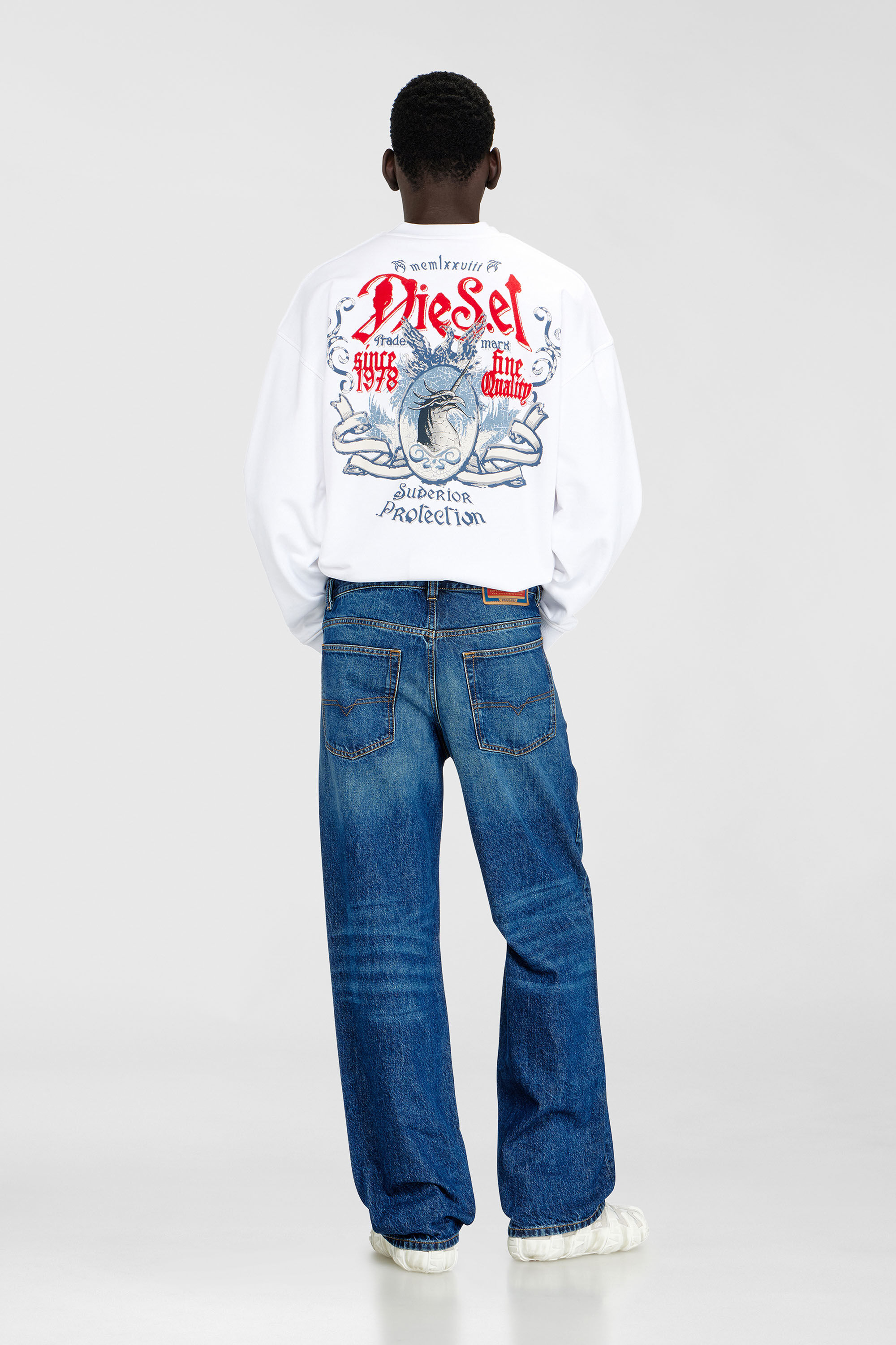 Diesel - Relaxed Jeans 2001 D-Macro 09I27 Homme, Bleu moyen - Image 2