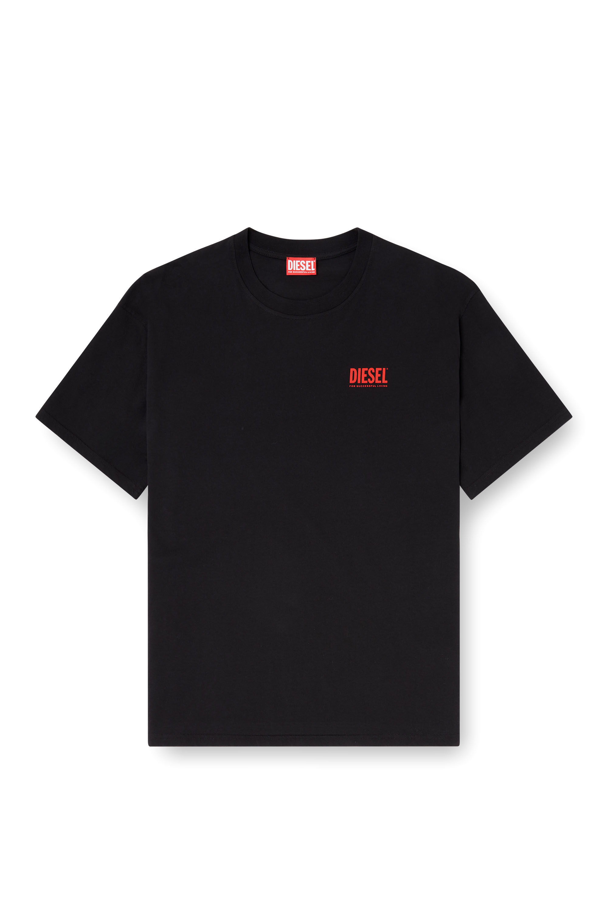 Diesel - T-BOXT-BISK, T-shirt en coton avec imprimé Diesel Biscotto Homme in Noir - 2