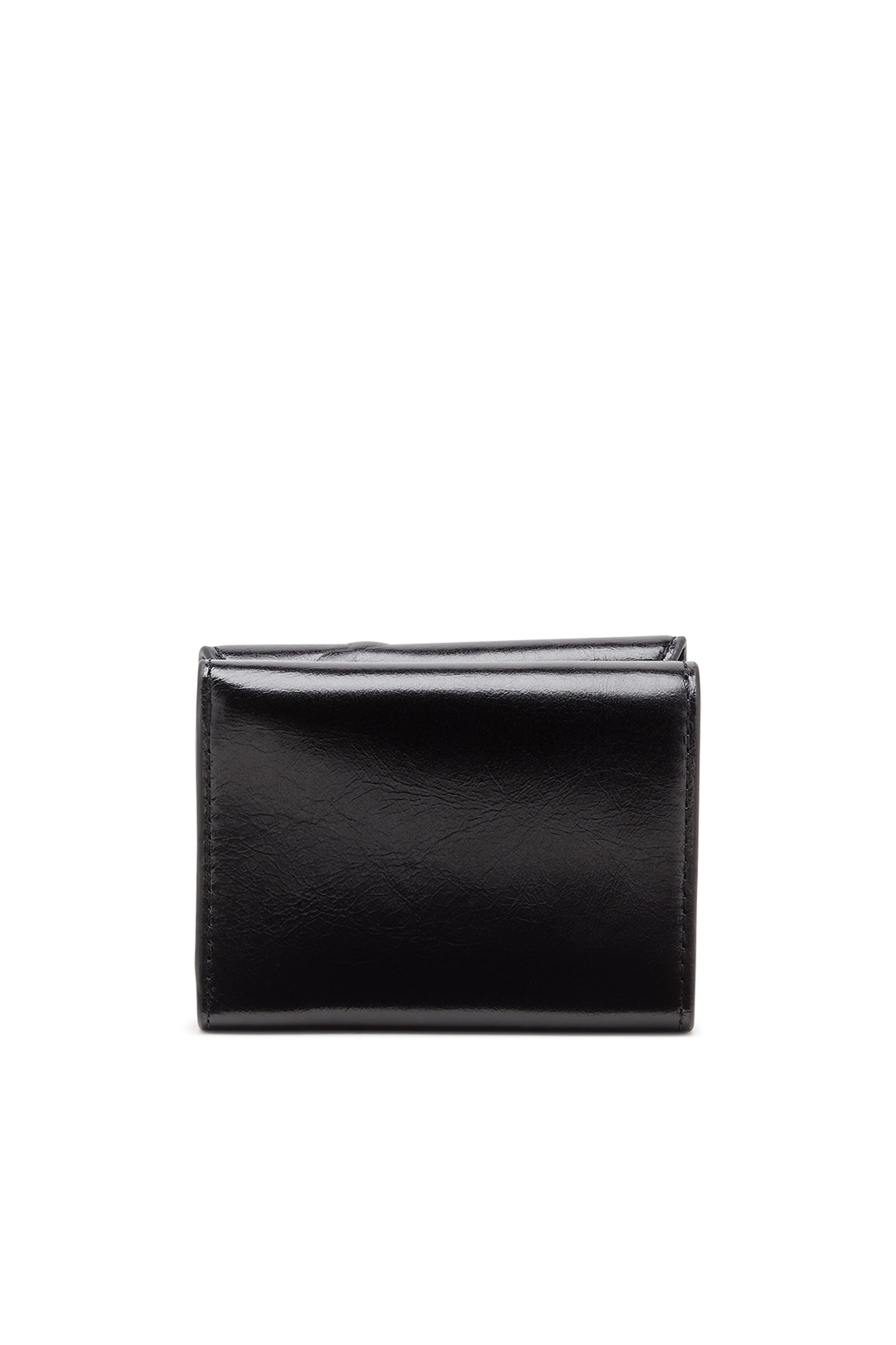 Diesel - TRI FOLD COIN XS II, Portefeuille à trois volets en cuir avec motif de chaîne embossé Femme in Noir - 2