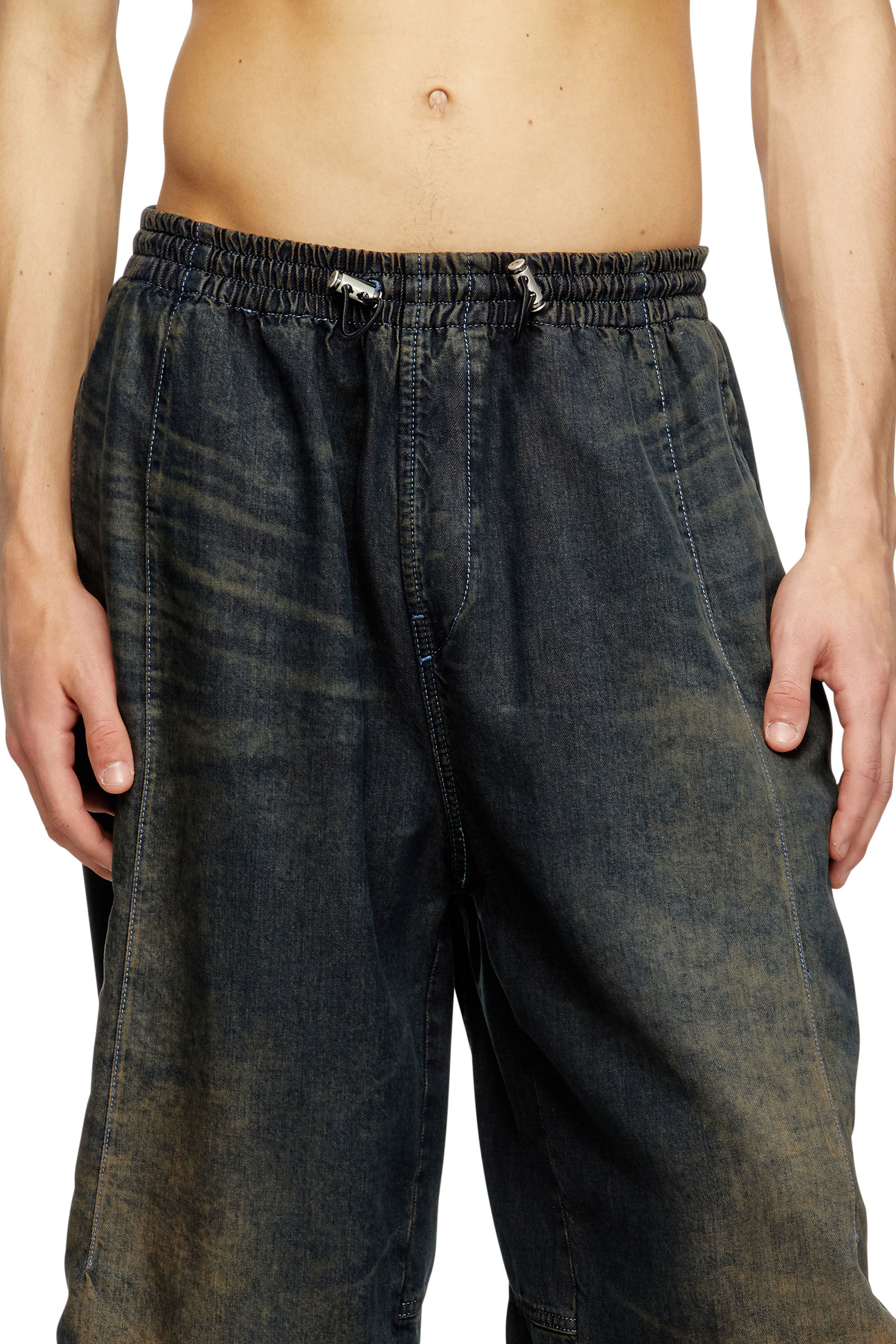 Diesel - Relaxed Jeans D-Pari 068TF Homme, Bleu Foncé - Image 5