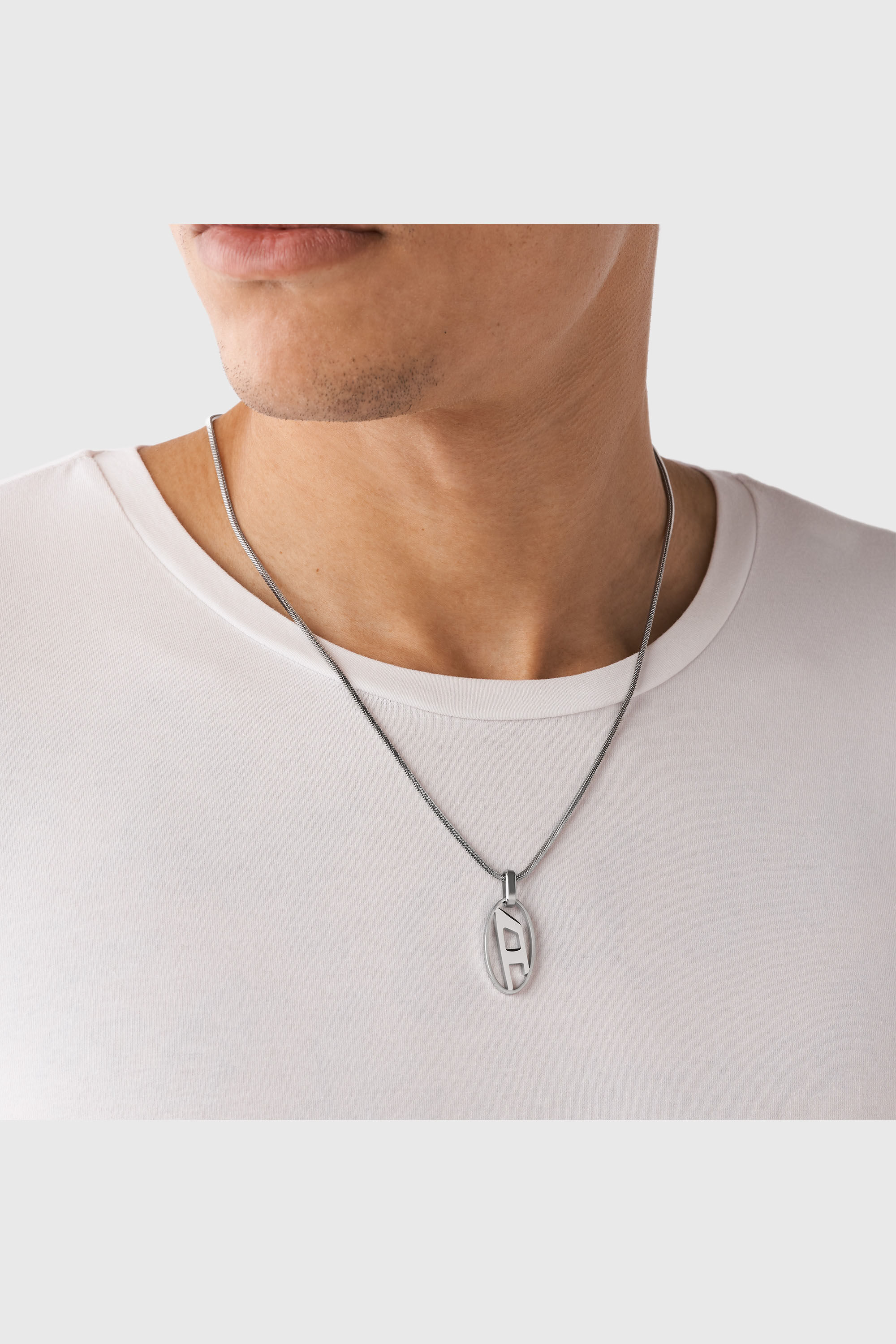 Diesel - DX1342, Collier avec pendentif en acier inoxydable Mixte in Gris argent&eacute; - 3