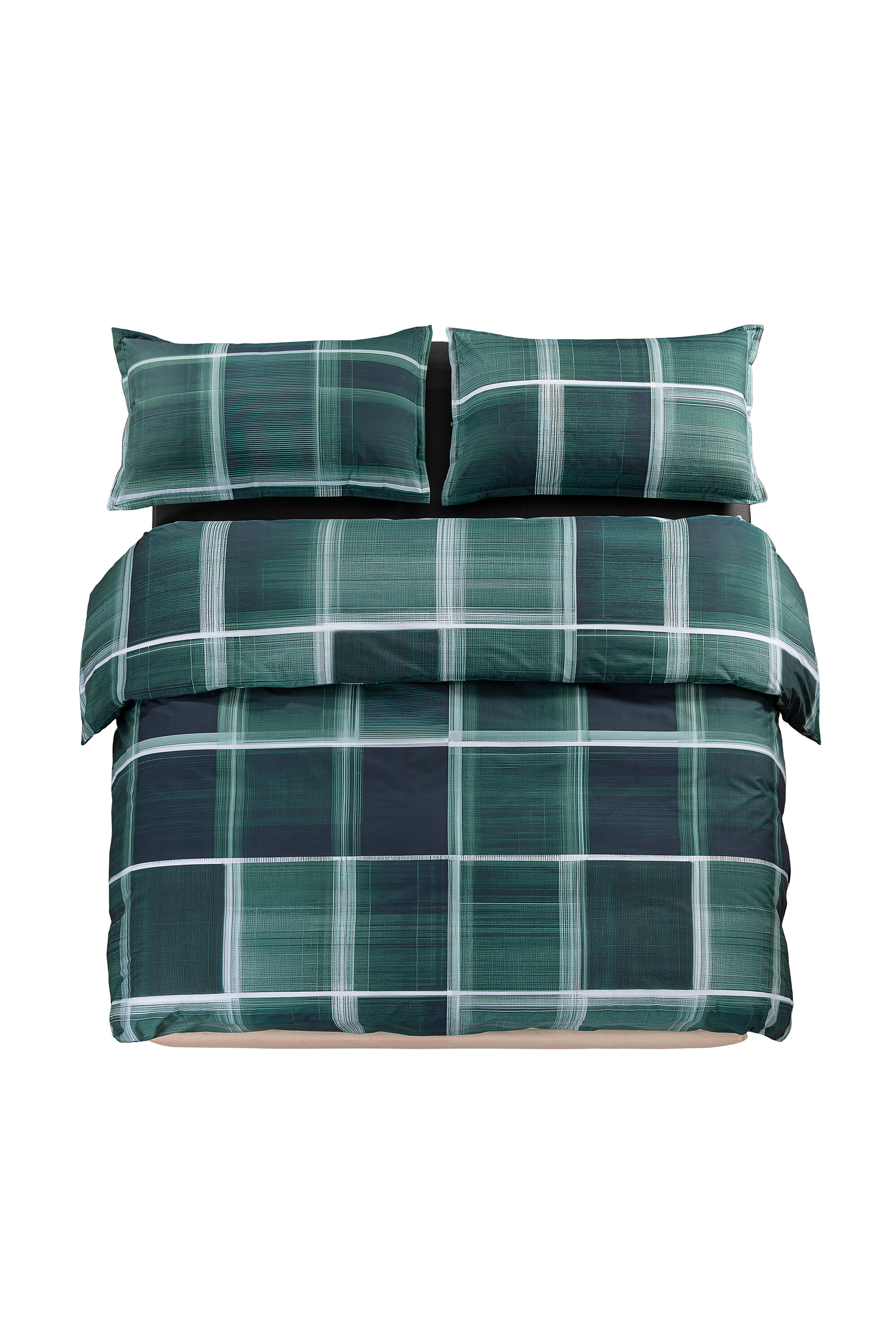 Diesel - 1016332  PSYCHEDELIC CHECKS BLUE  DUVET, Parure de housse de couette en percale pour lit queen size Mixte in Vert - 1
