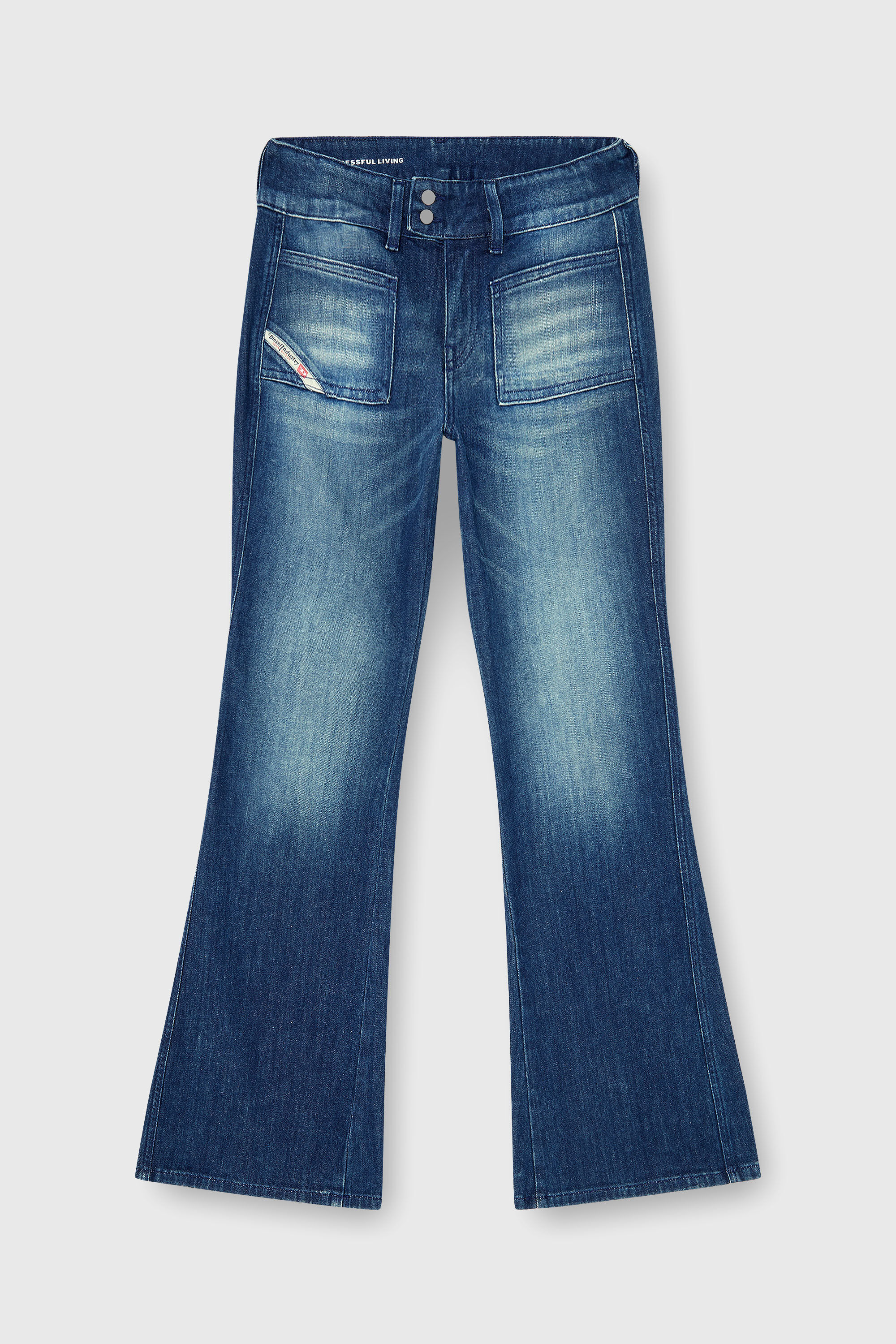 Diesel - Bootcut Jeans D-Hush 0KBBR Femme, Bleu Fonc&eacute; - Image 6
