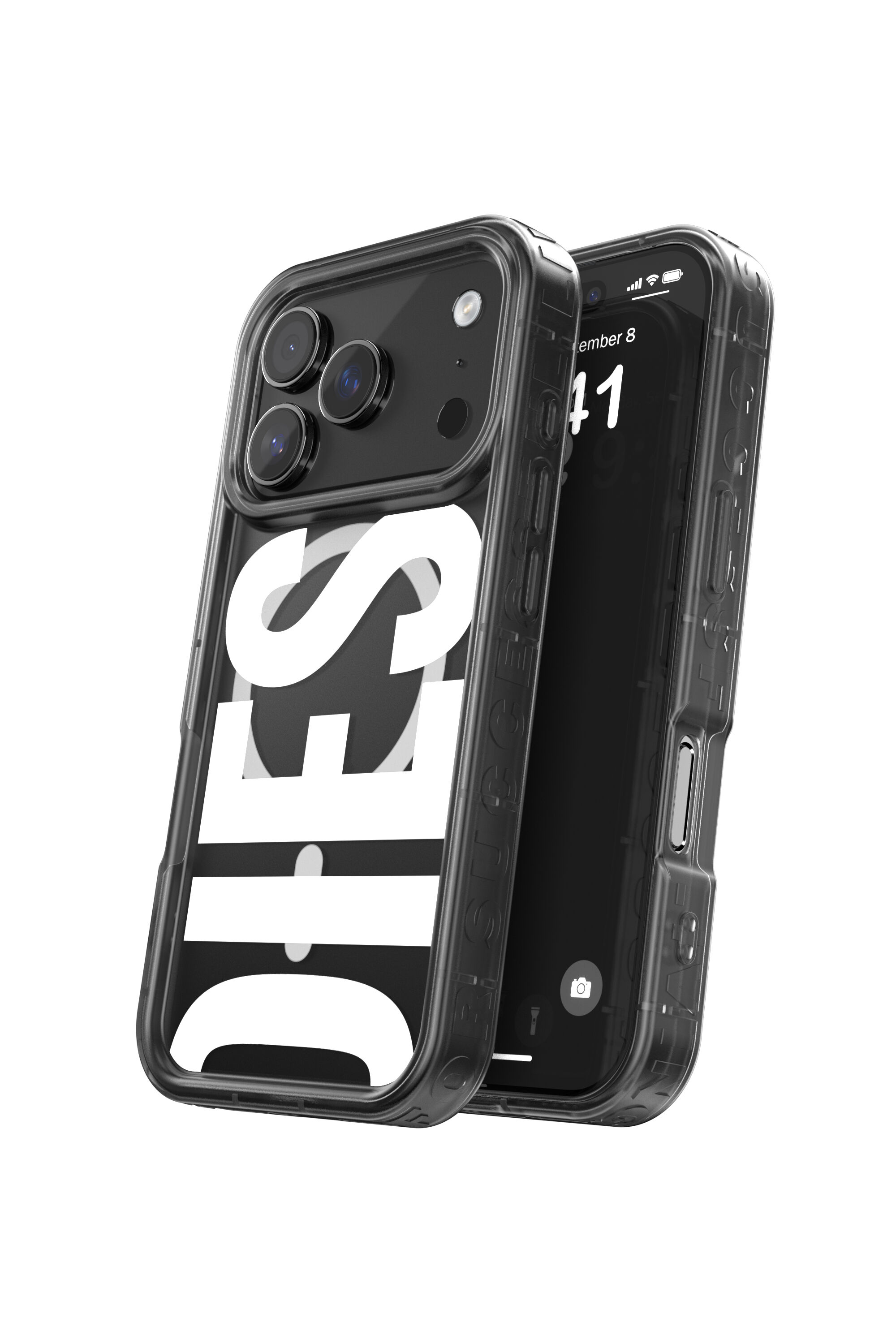 Diesel - 60437 MOULDED CASE, Étui Biscotto Bumper avec Magsafe pour iPhone 17 Pro Mixte in Noir - 3