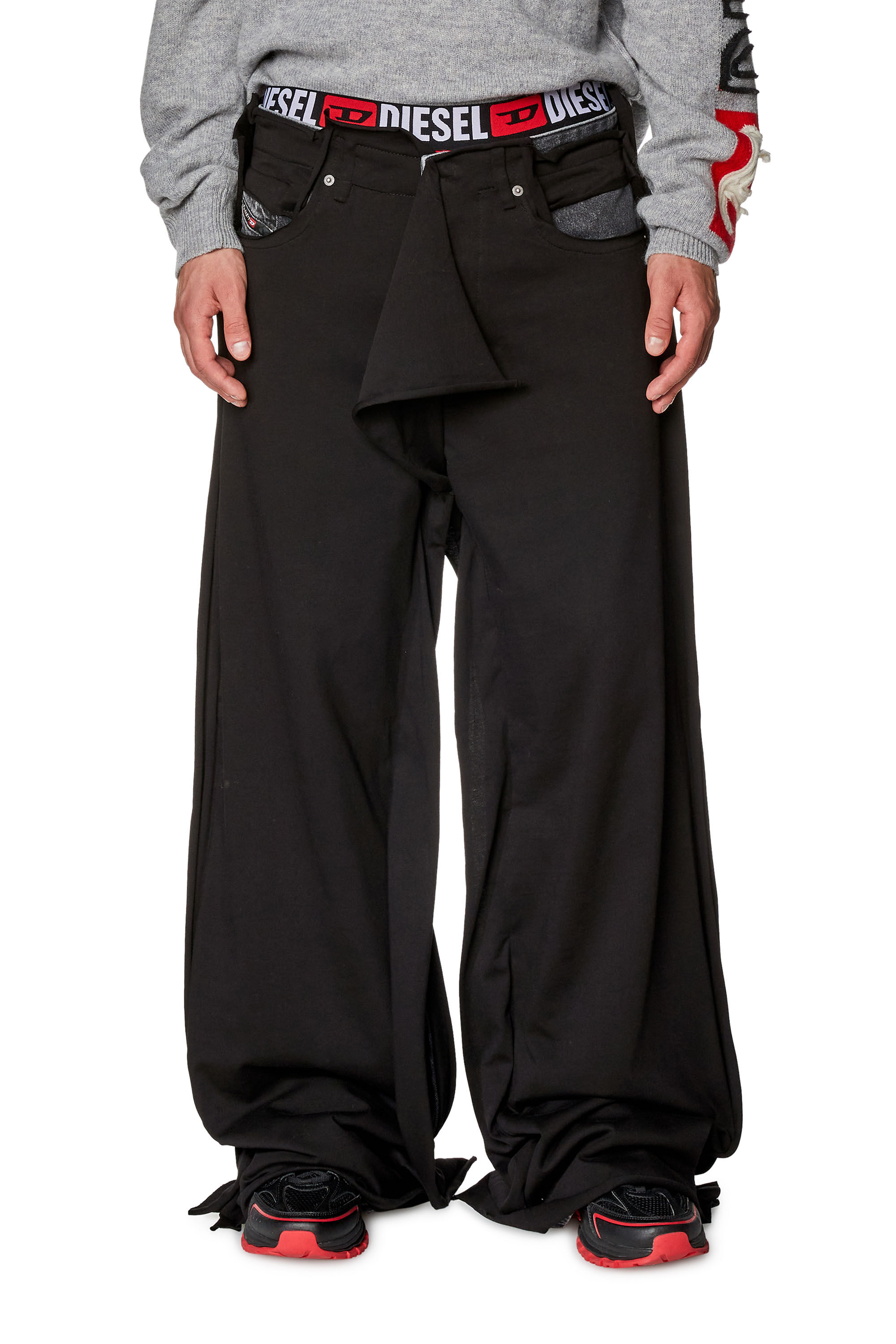 Diesel - Straight Jeans D-Rise 0HLAB, Black/Dark grey - Image 3