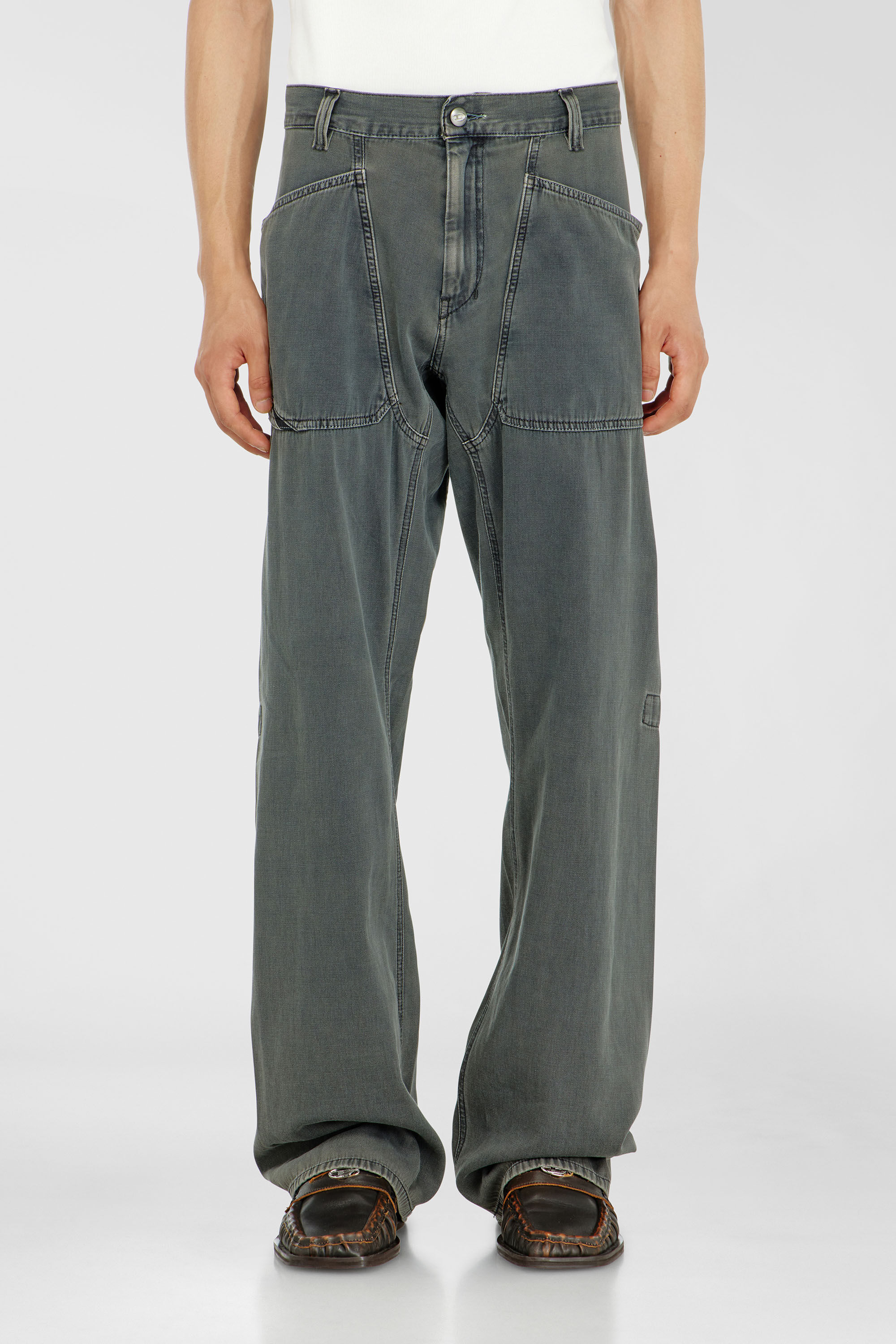 Diesel - Relaxed Jeans D-Zeta 068WR Homme, Gris - Image 4