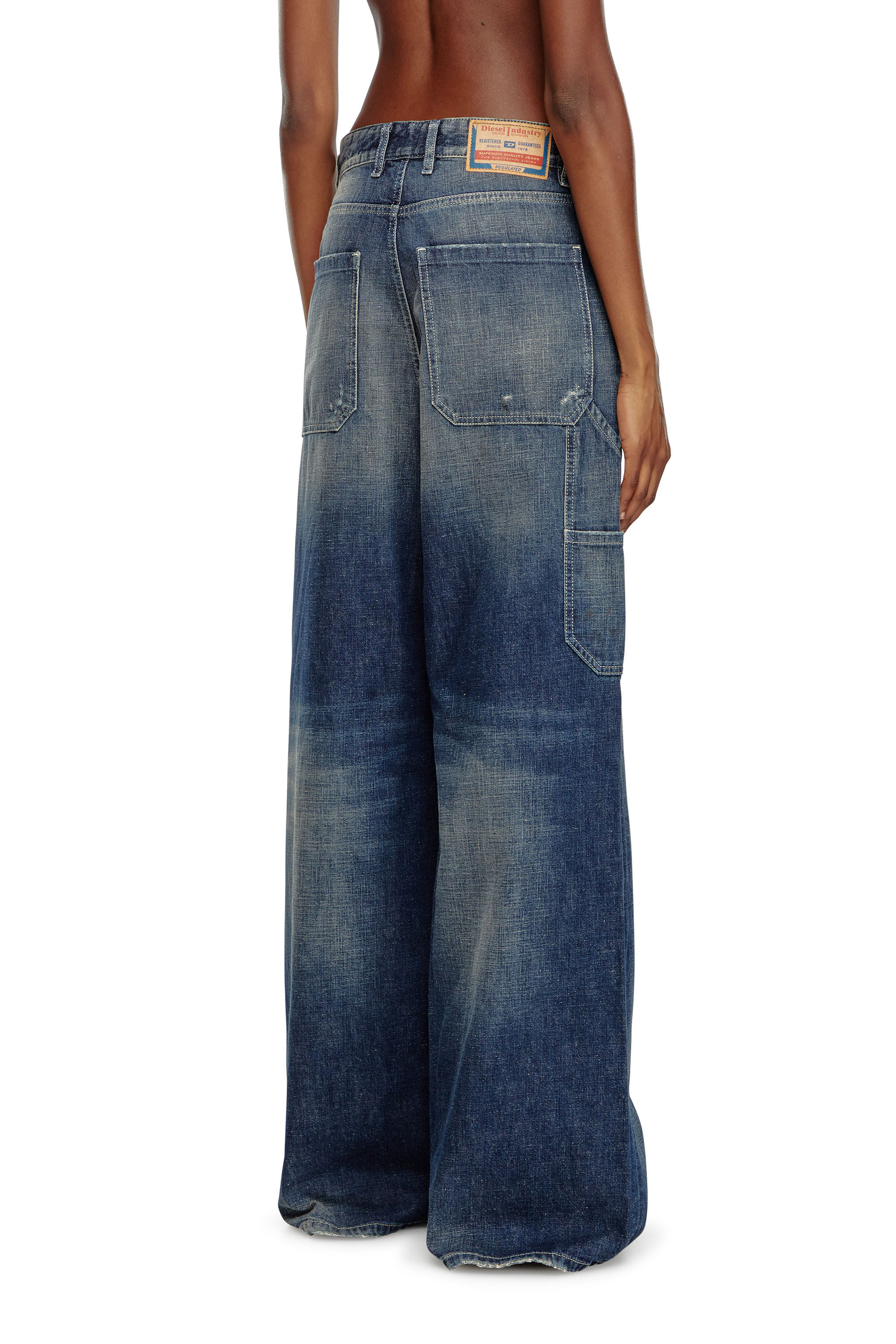 diesel デニム　1996 09j91 ワイド バギー パンツ Women's Relaxed Jeans | Dark Blue | Diesel 1996 D-Sire