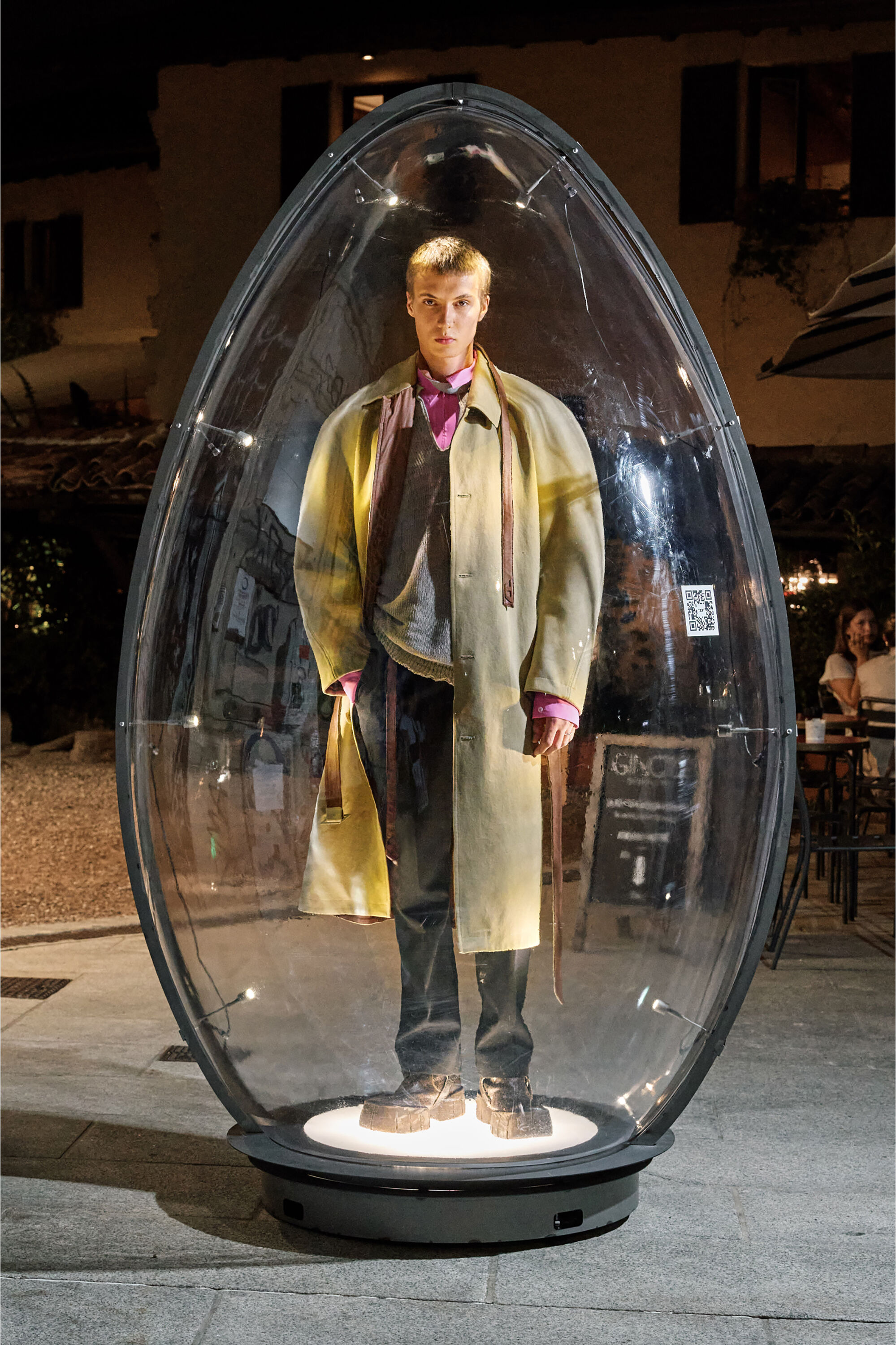 Diesel - J-ROUN, Trench-coat avec manches cocon Homme in Marron - 6