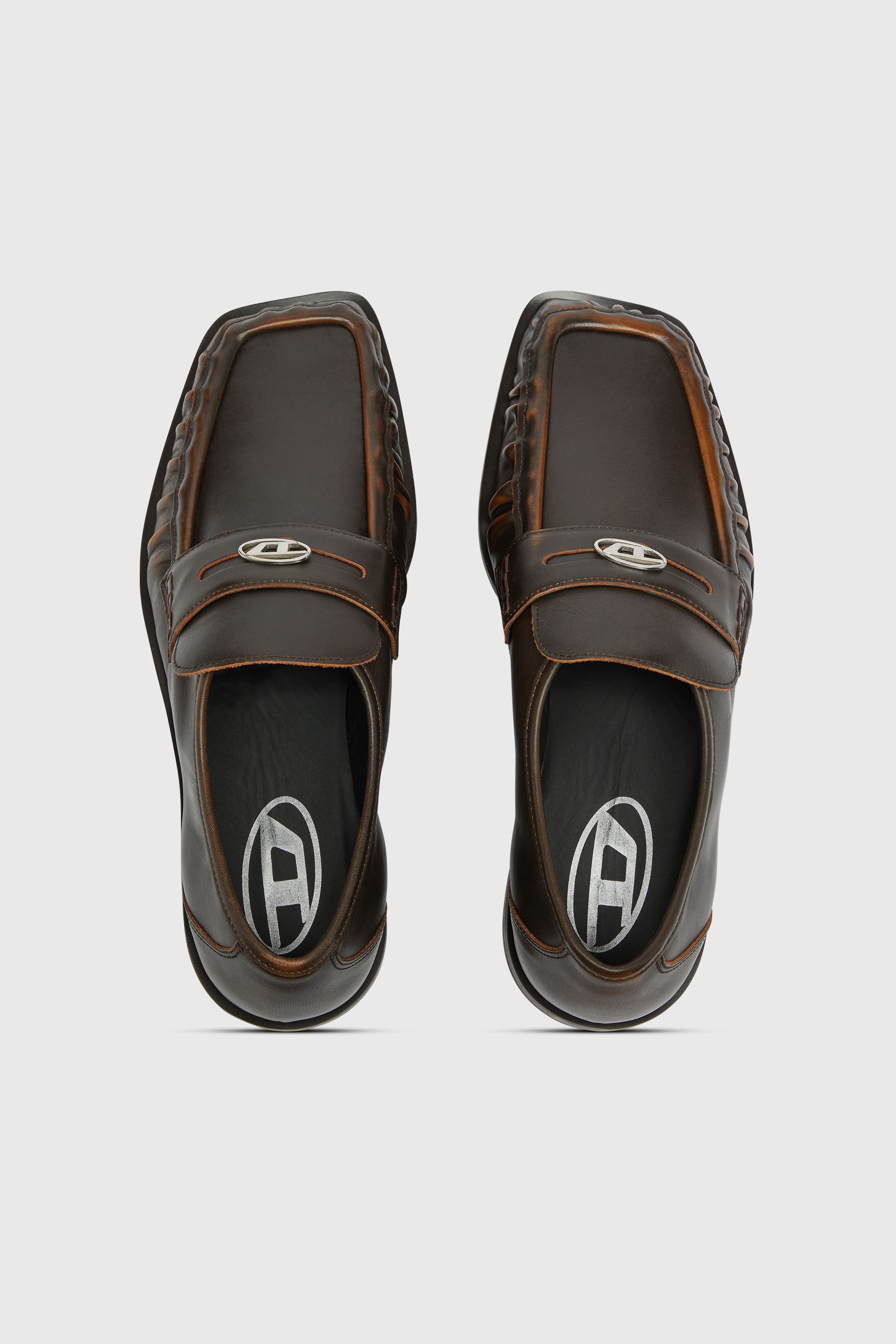 Diesel - D-AMBER LOAFER, D-Amber - Mocassins Penny en cuir Homme in Marron - 5