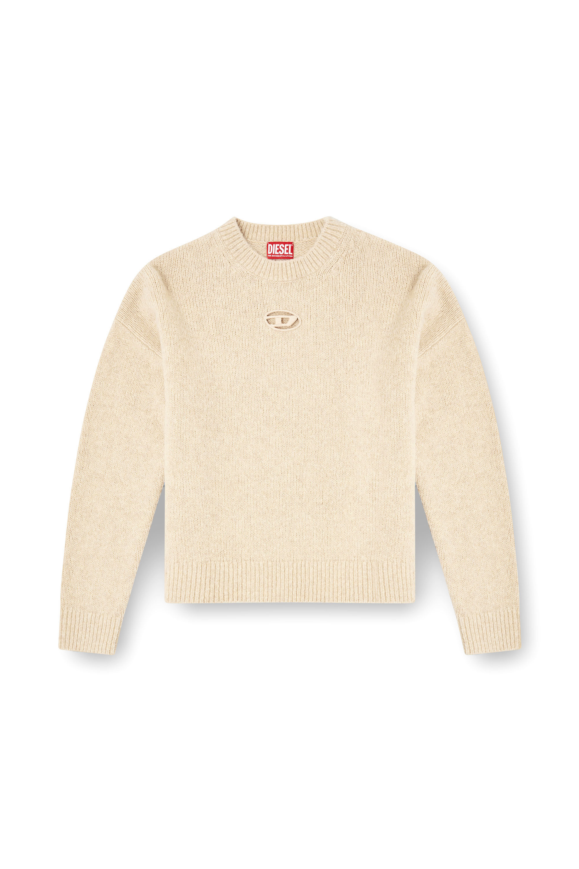 Diesel - M-AREETA, Pull en laine et m&eacute;lange d'alpaga Femme in Beige - 2