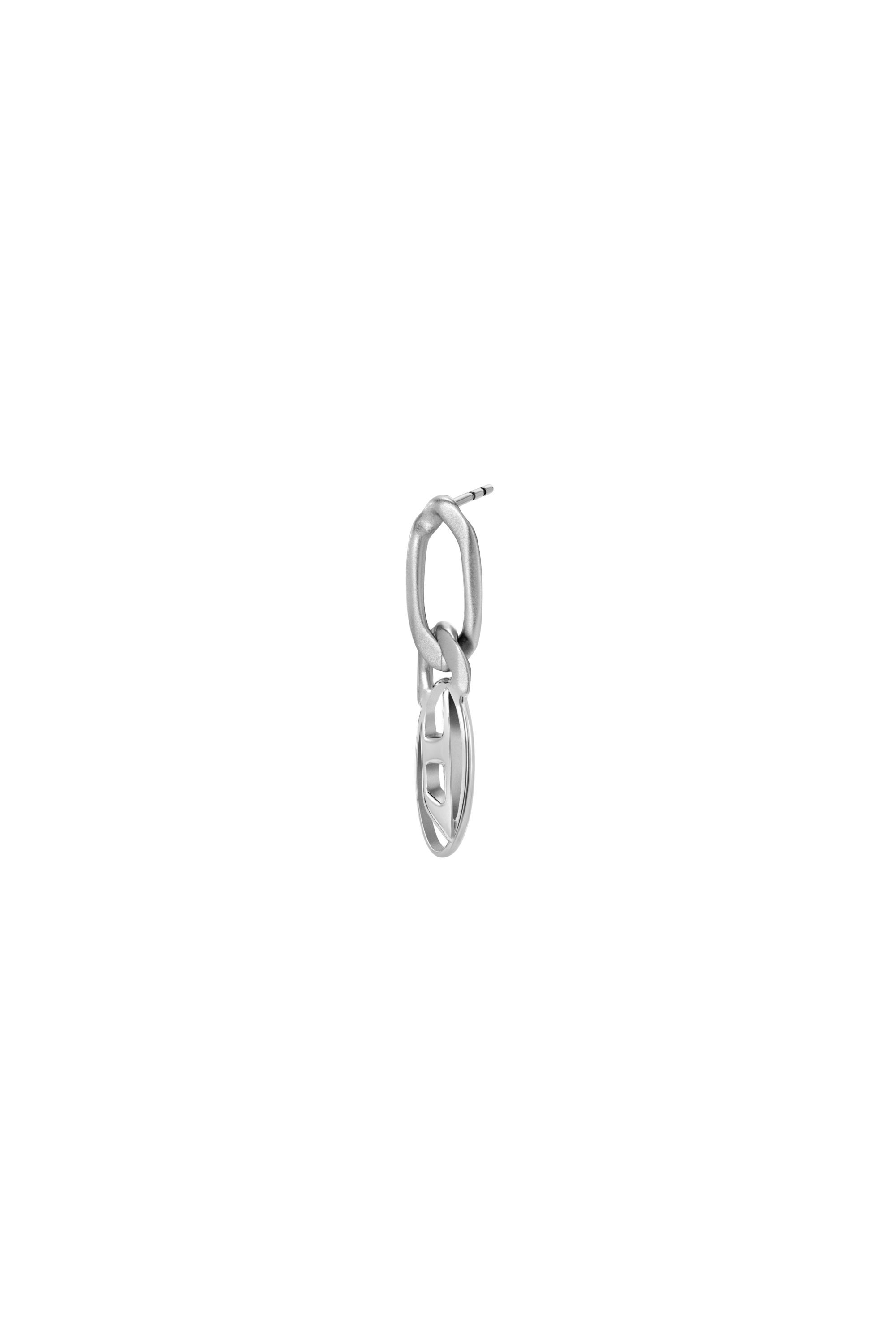 Diesel - DX1598040, Boucle d’oreille pendante en acier inoxydable et laiton Mixte in Gris argenté - 1