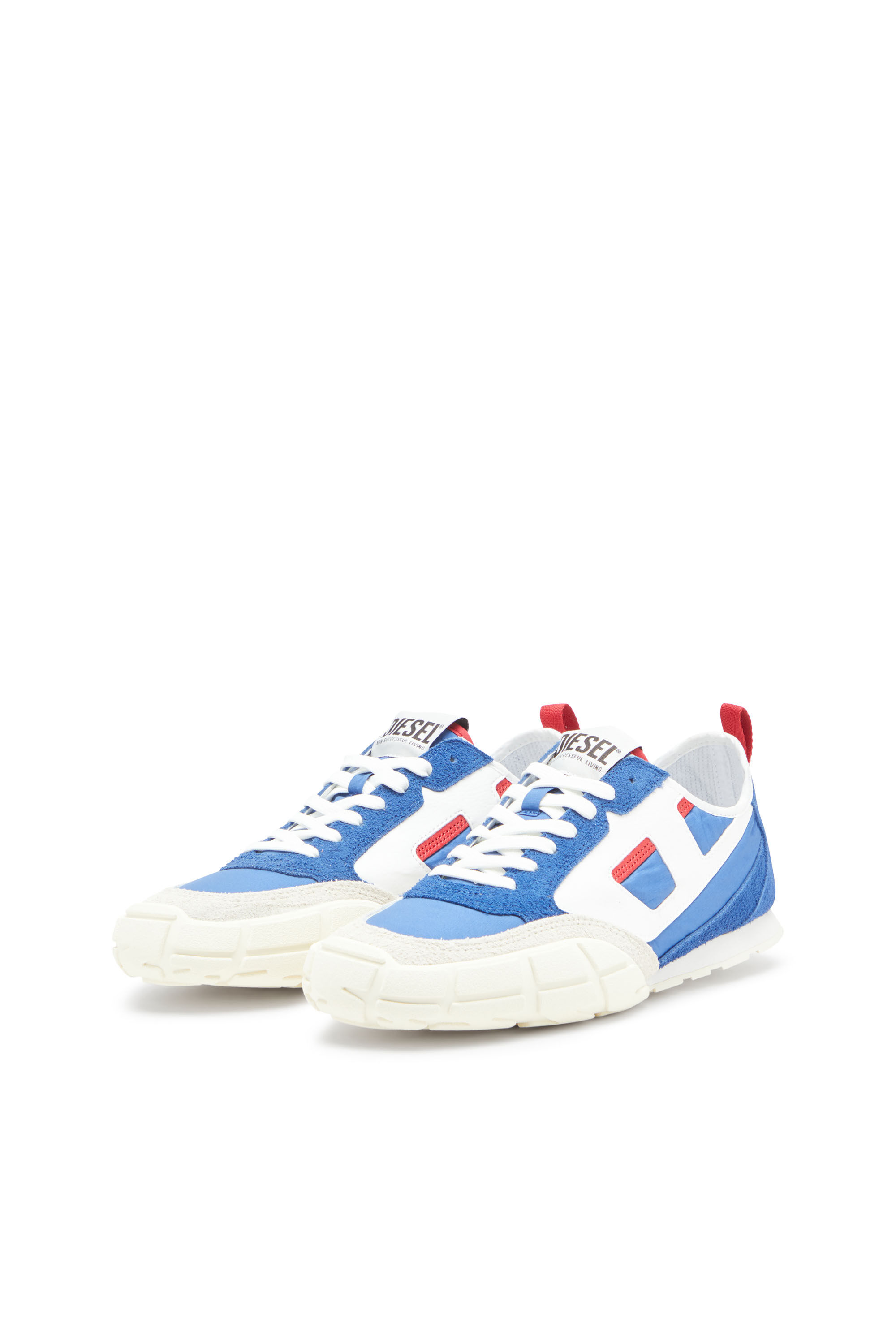 Diesel - S-PAGODHA LOW, Sneakers en cuir, suède et tissu indéchirable Homme in ToBeDefined - 8
