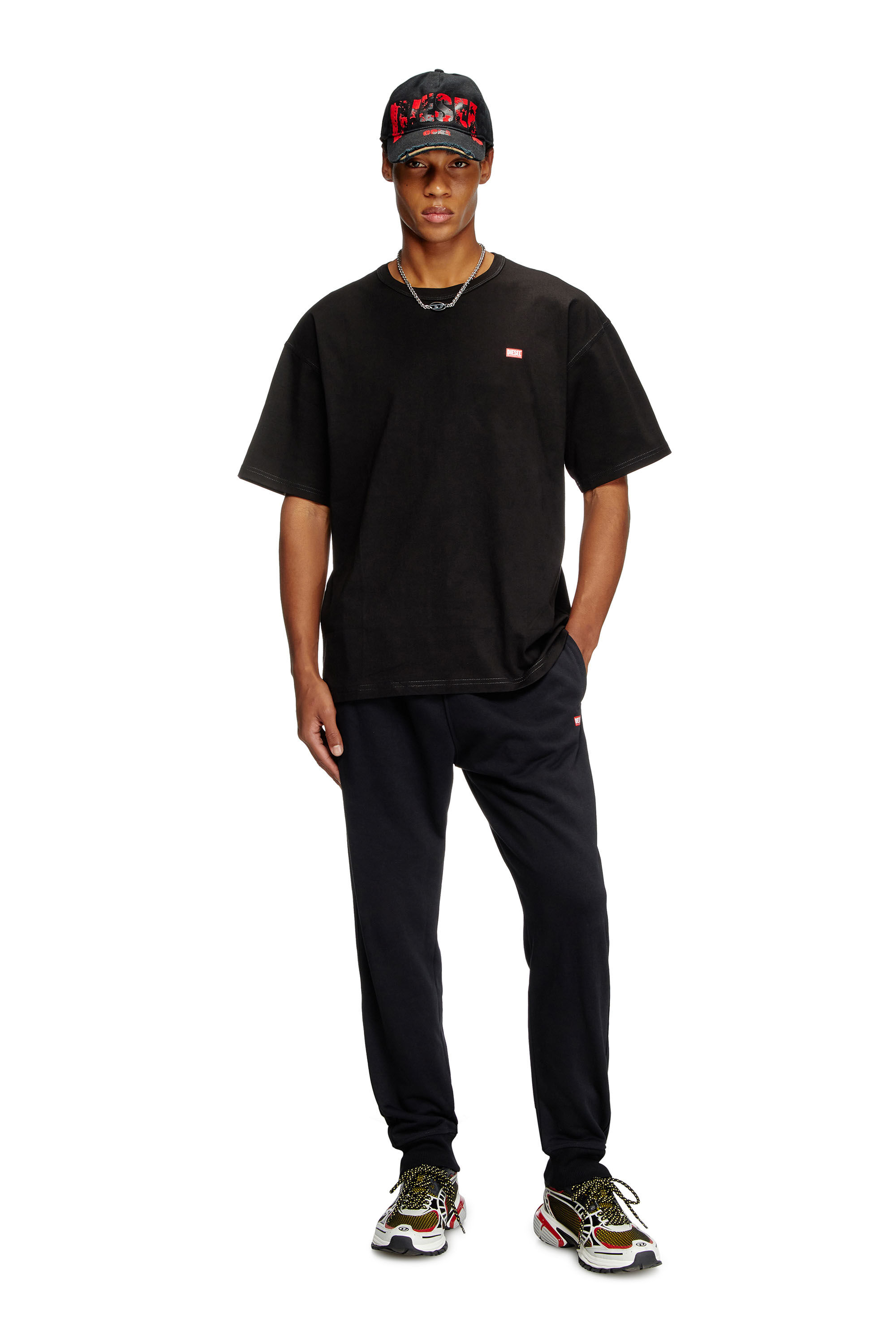 ★DIESEL★ T Boxt R30 T-Shirt Black A164000QIAM9XX A164000QI Men's T-shirt with small logo | Black | Diesel