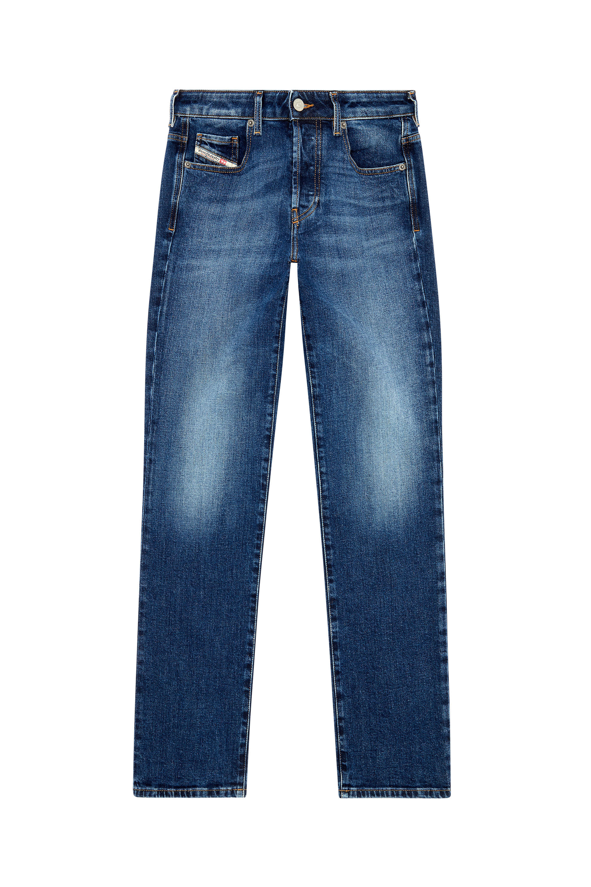 Diesel - Straight Jeans 1989 D-Mine 09I28, Bleu Foncé - Image 2